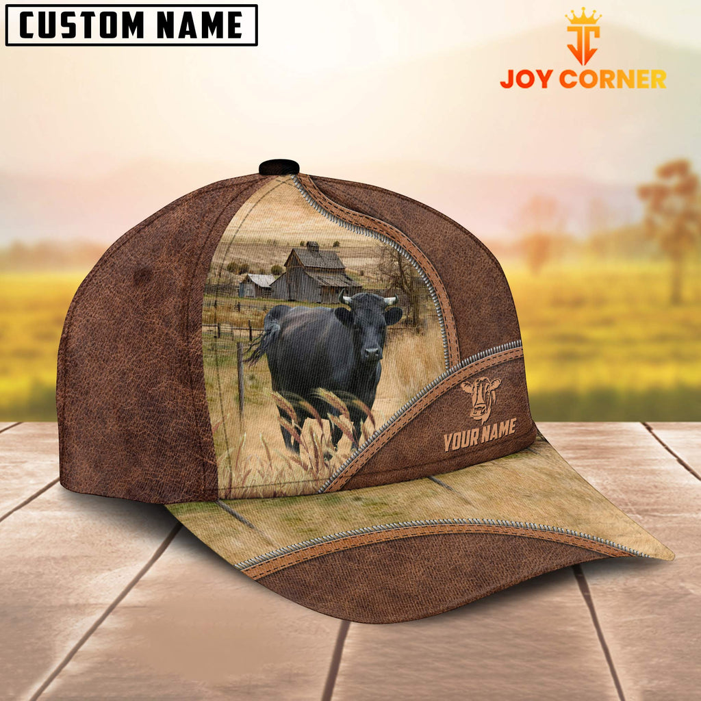 Dexter Zipper Leather Pattern Customized Name Cap