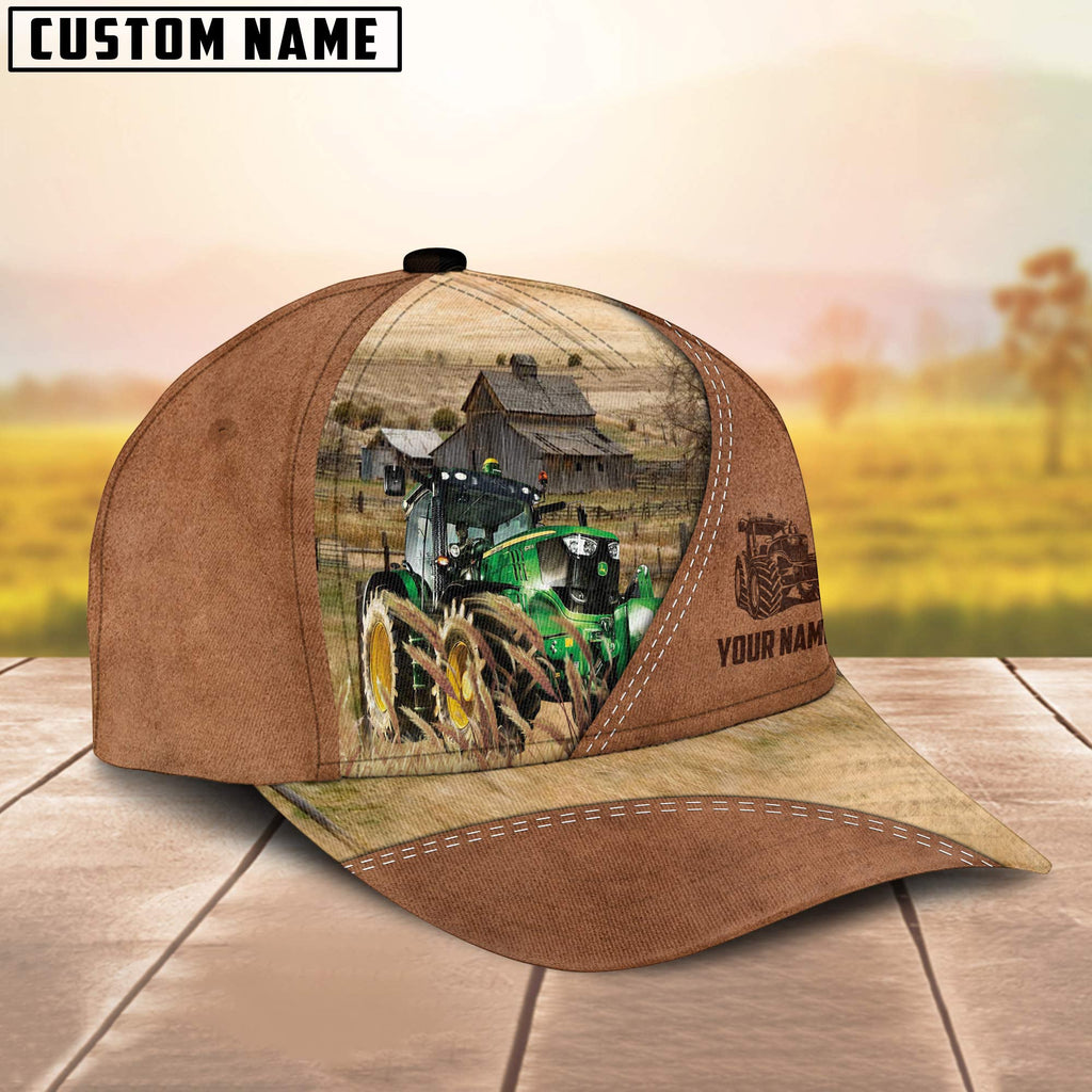 Tractor Customized Name Brown Cap