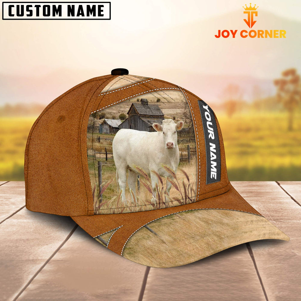Charolais No Horn Customized Name Brown Cap