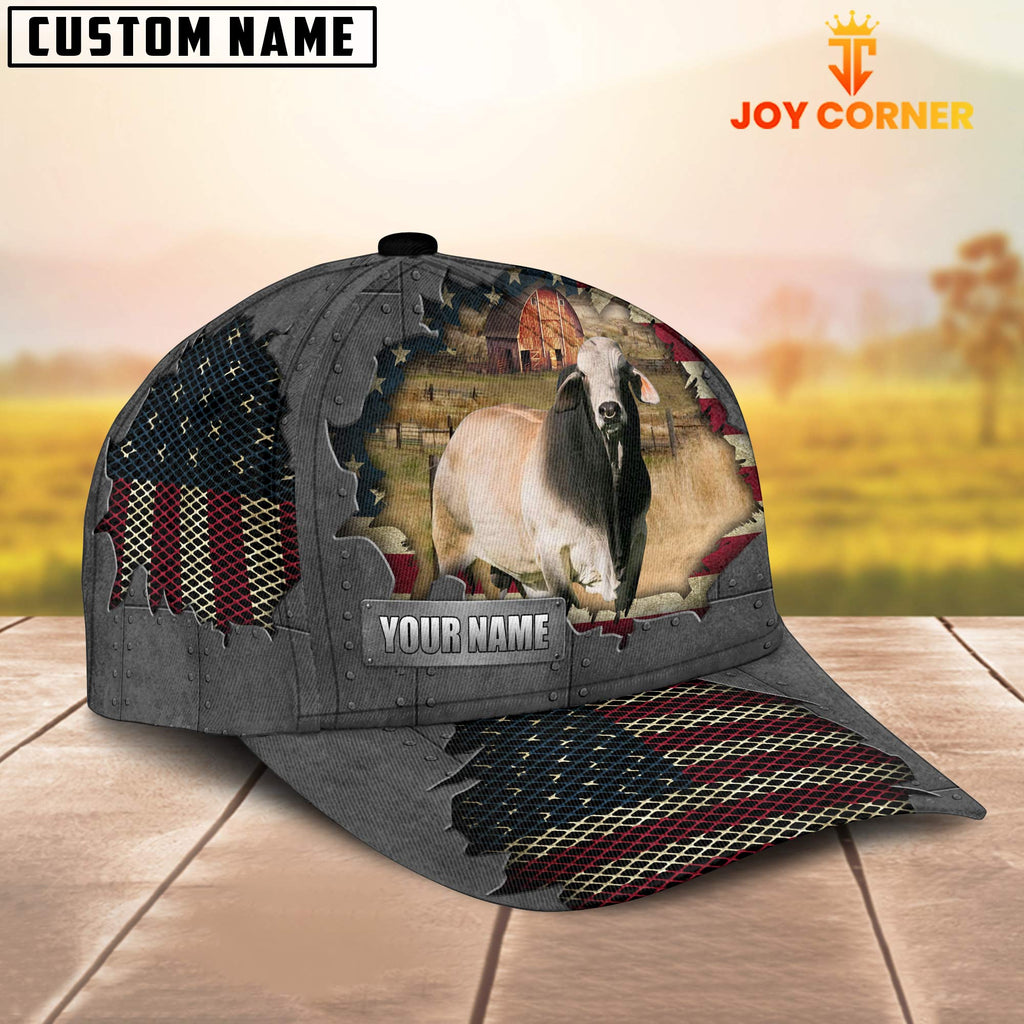 Brahman Customized Name US Flag Net Cap