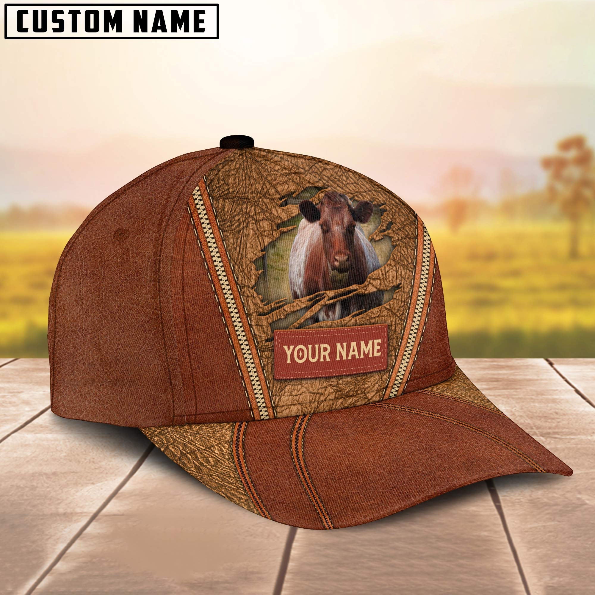 Happy Shorthorn Customized Name Cap
