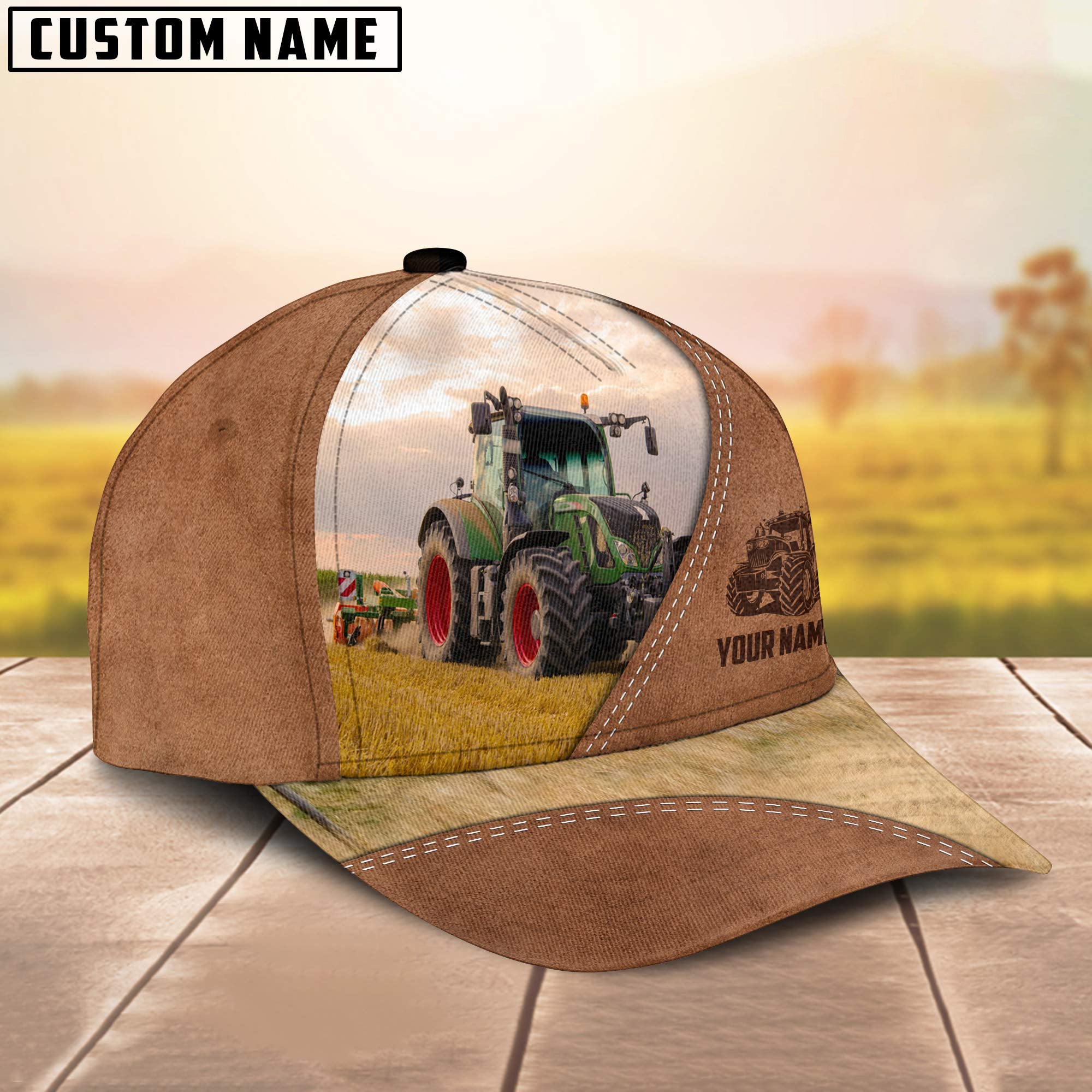 Farm Customized Name Brown Cap