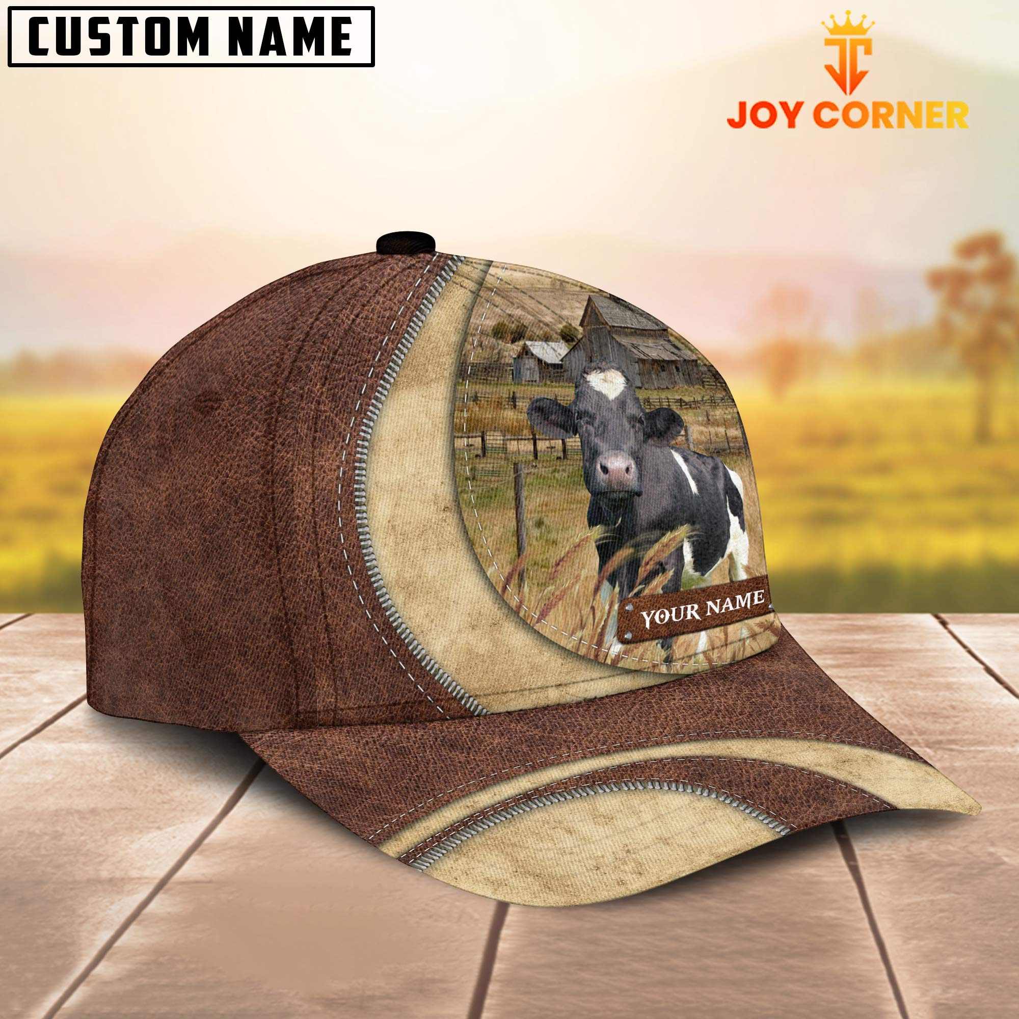 Holstein Customized Name Farm Barn Cap