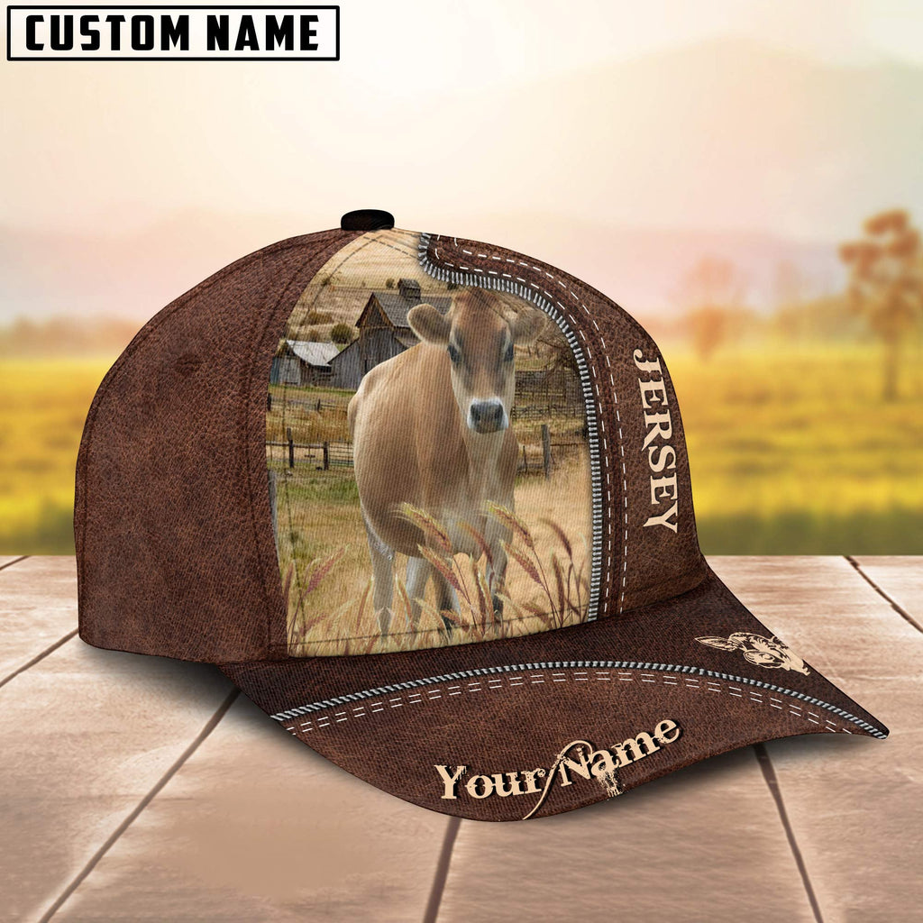 Jersey Customized Name Leather Pattern Cap