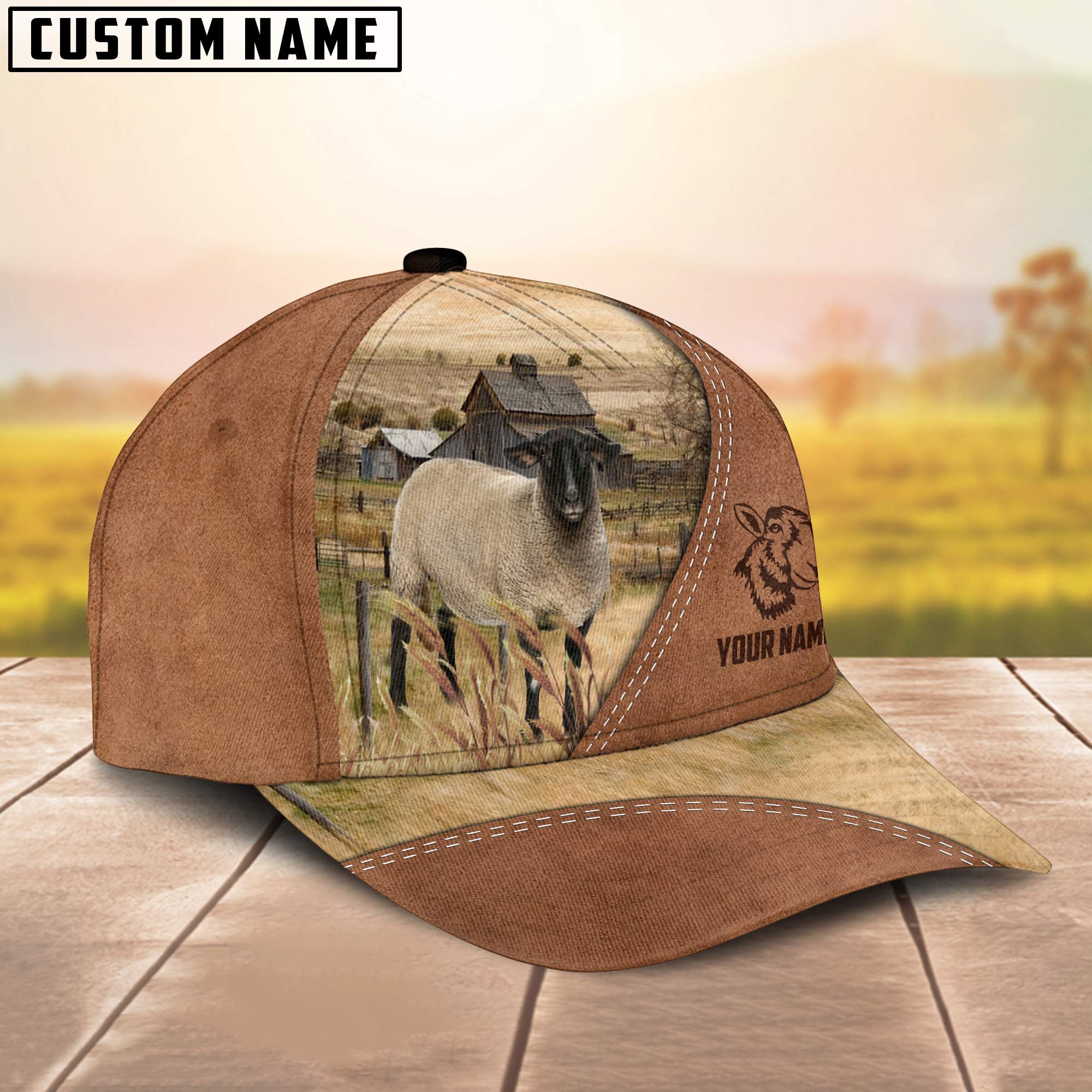 Suffolks Customized Name Brown Cap