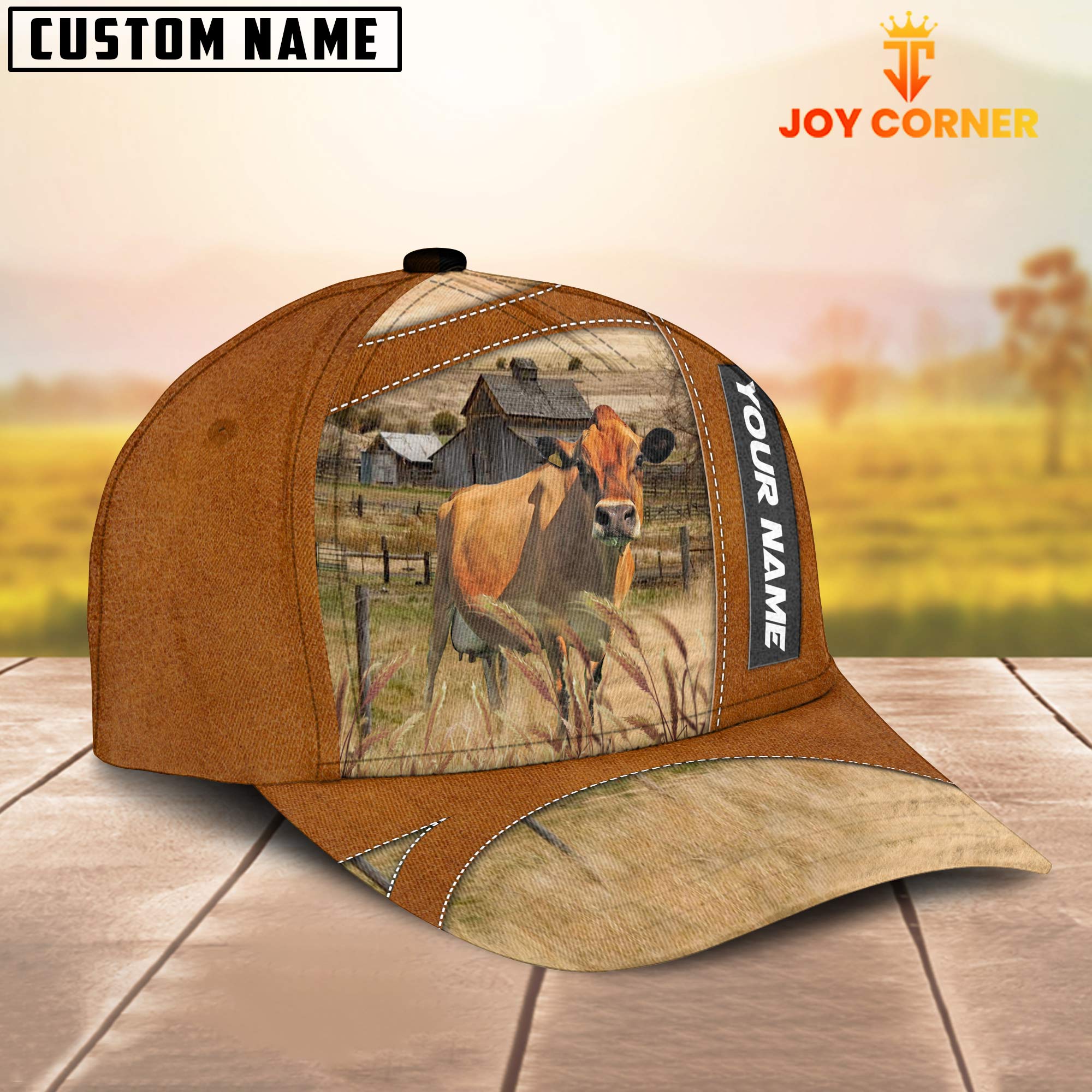 Jersey Customized Name Brown Cap