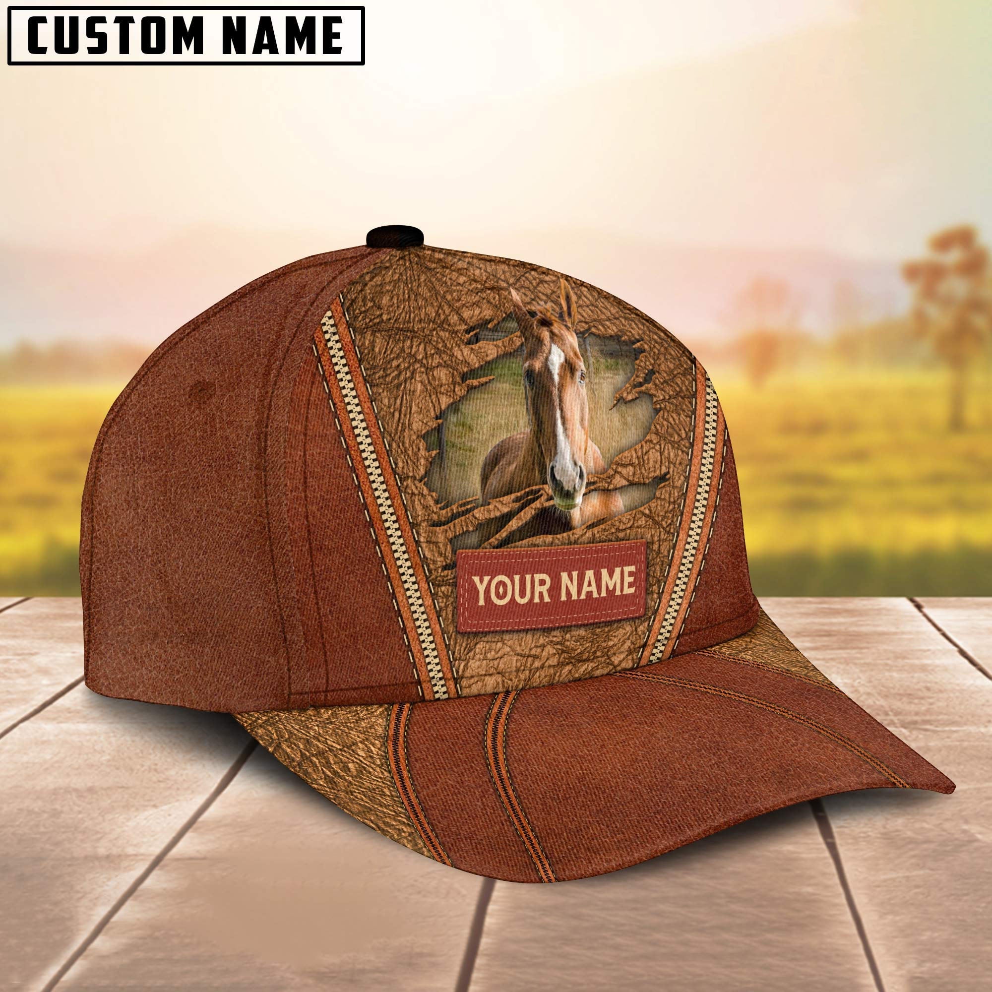 Happy Horse Customized Name Cap