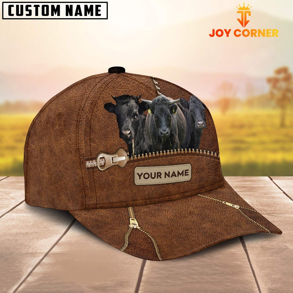 Dexter Cattle Zipper Pattern Customized Name Cap