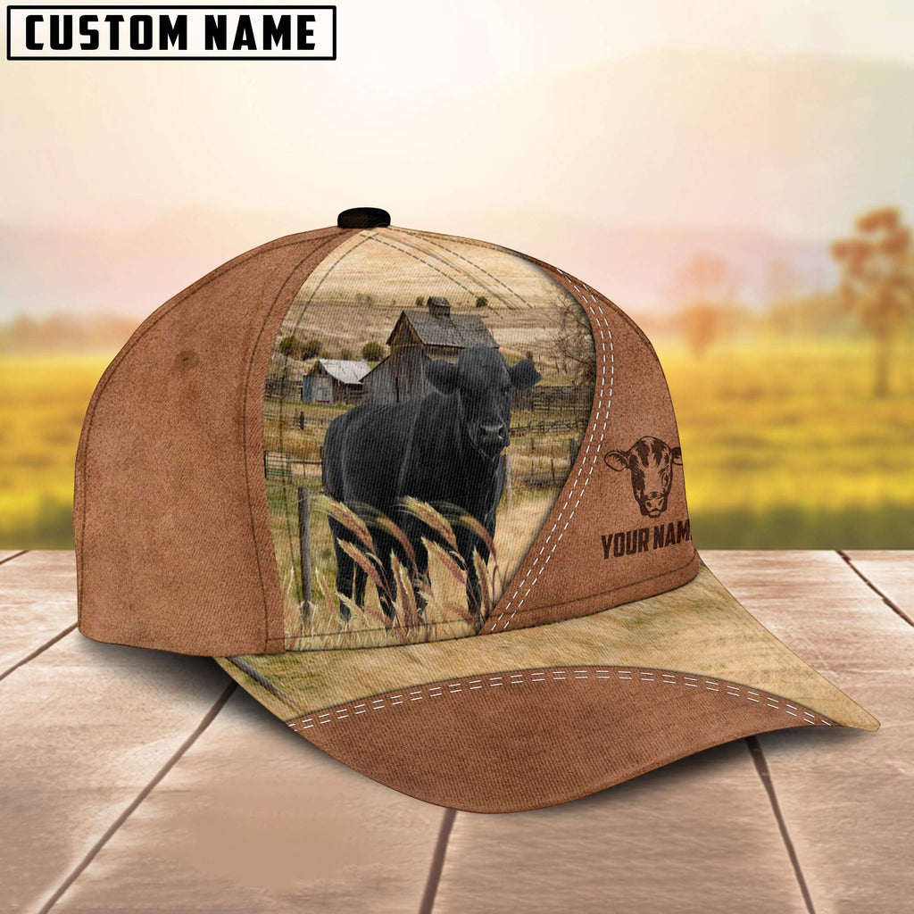 Black Angus Customized Name Brown Cap