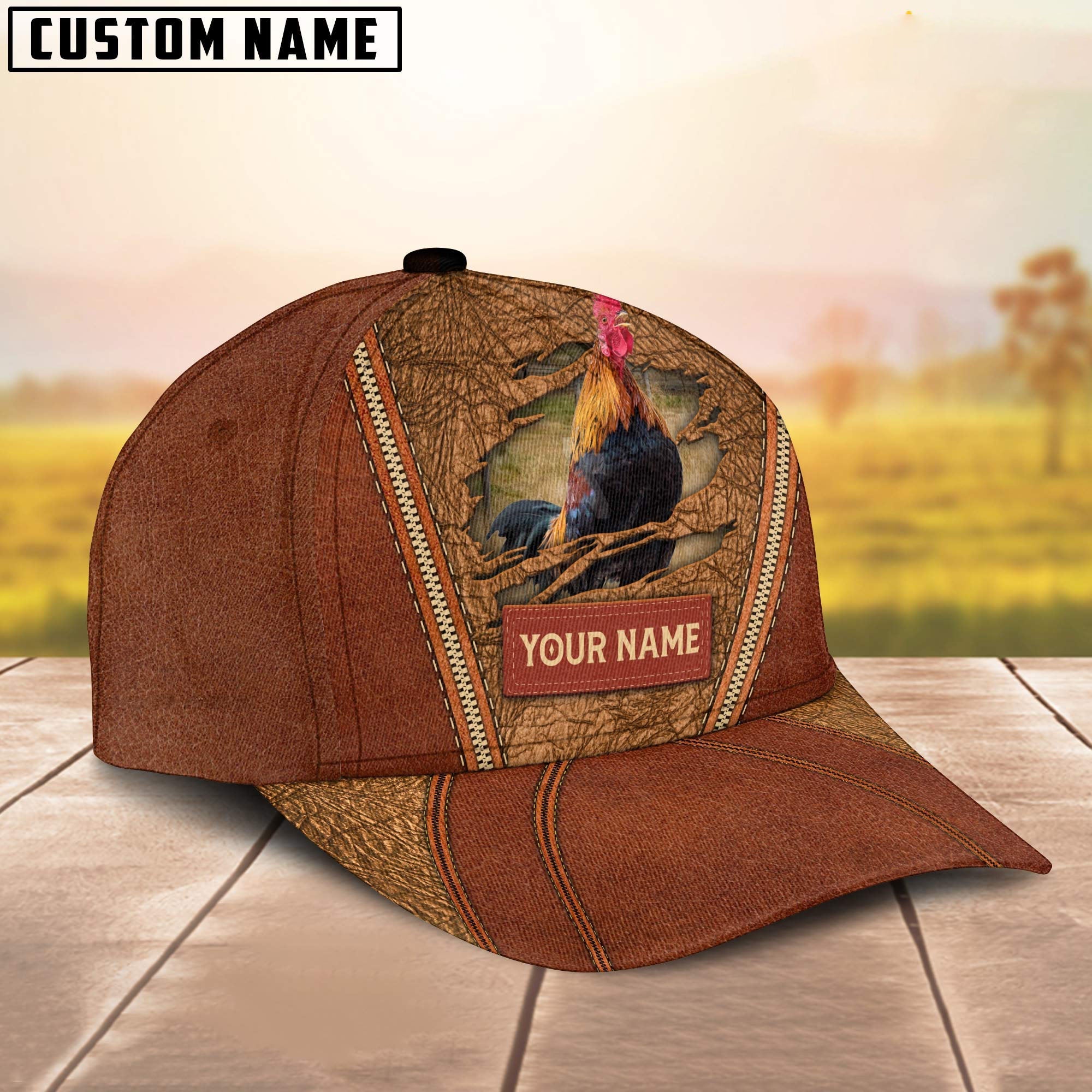 Happy Chicken Customized Name Cap
