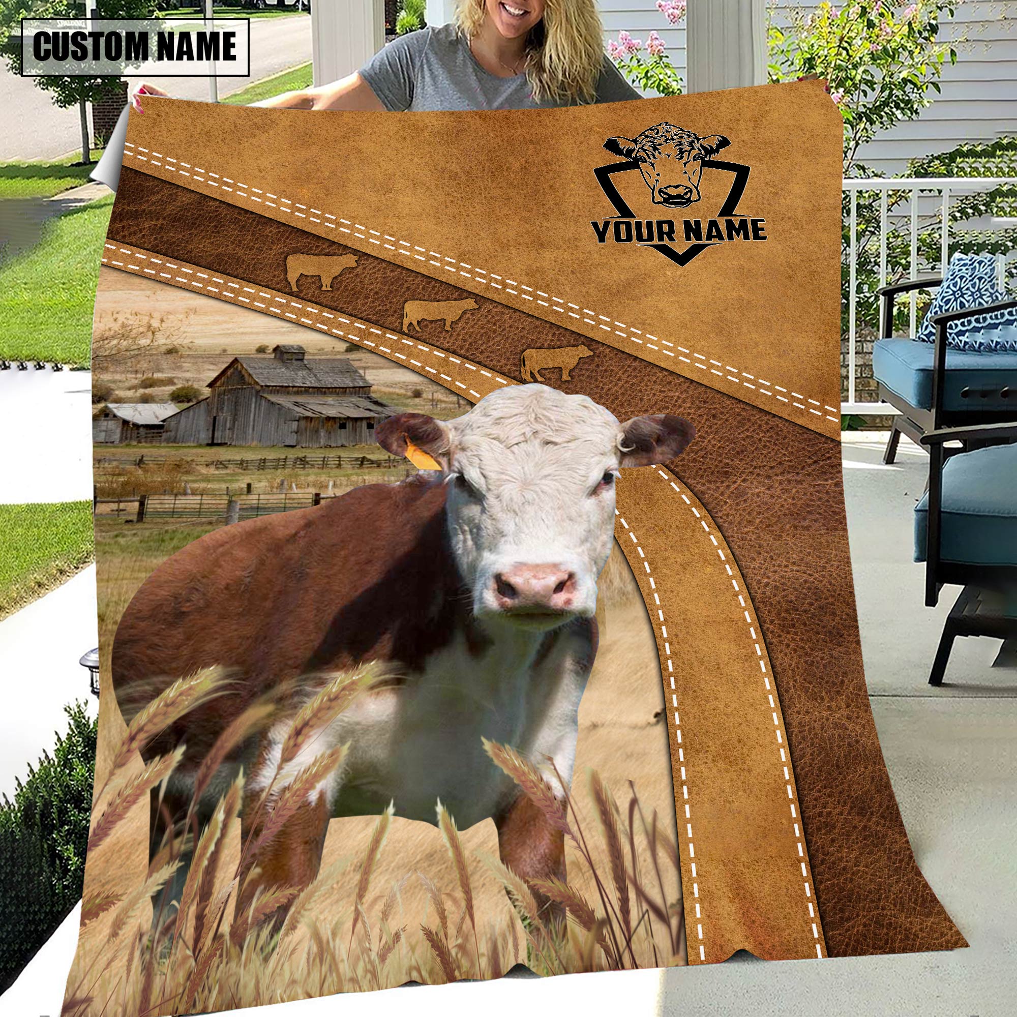 Hereford Custom Name Blanket Collection