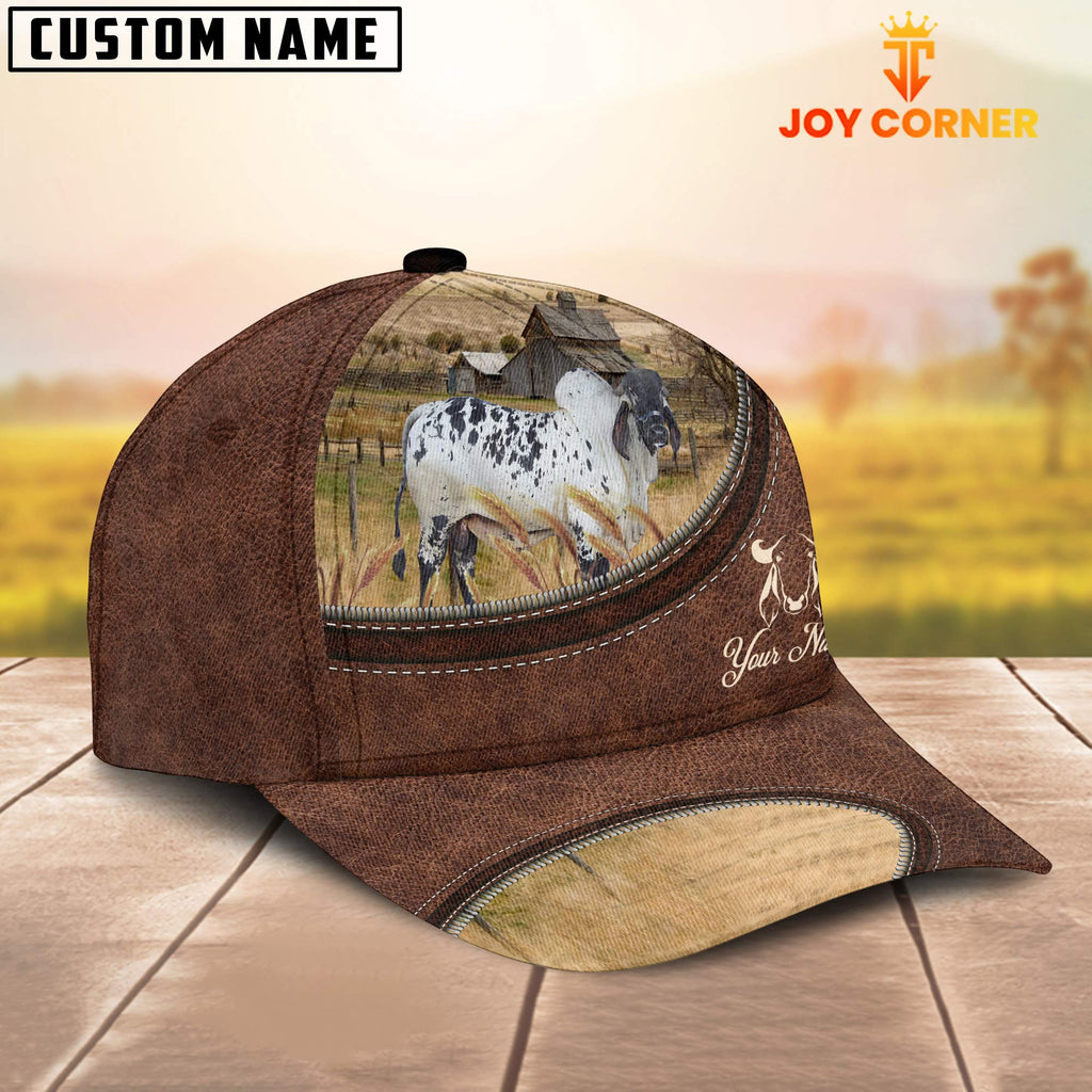 Sardo Negro On The Farm Customized Name Leather Pattern Cap