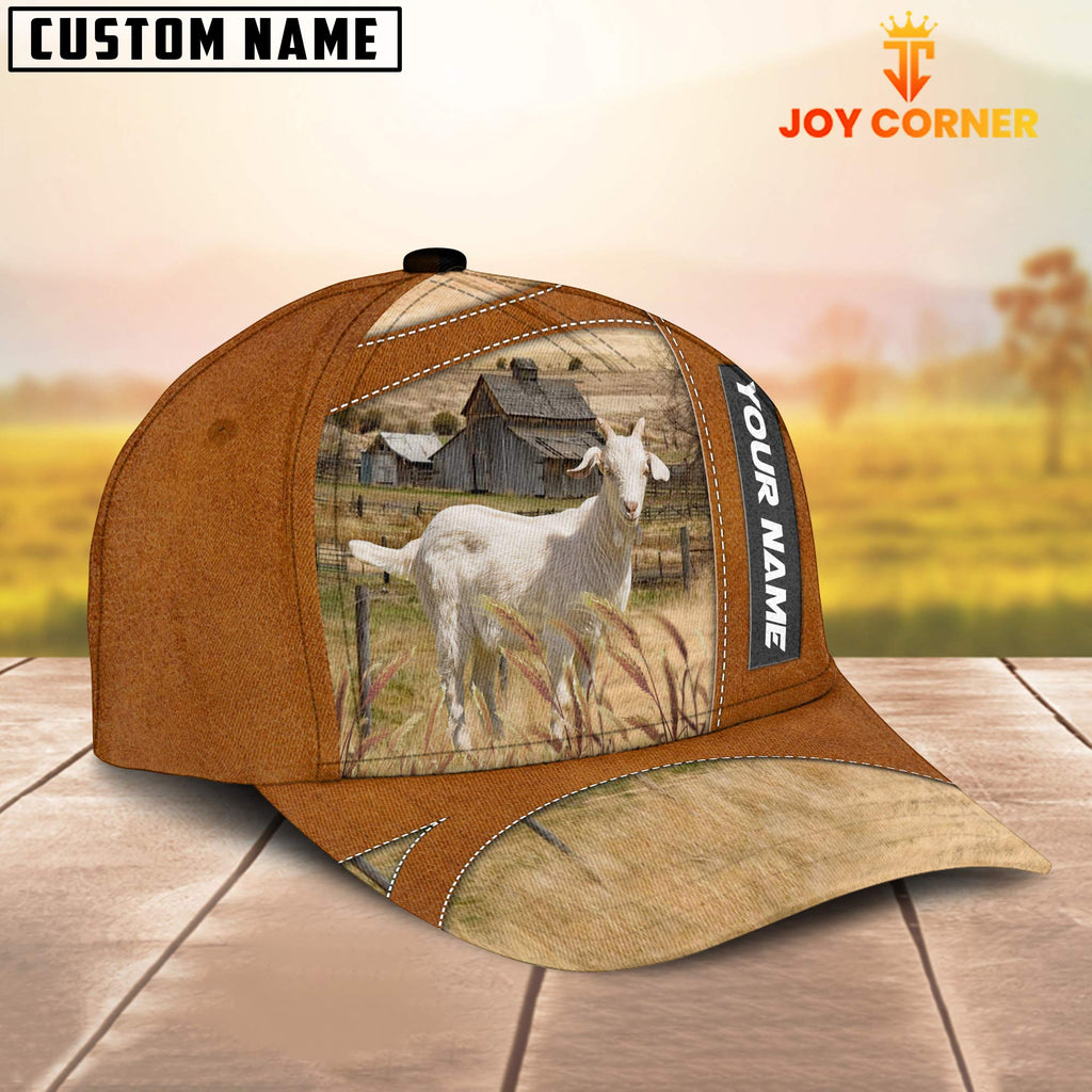 Goat Customized Name Brown Cap