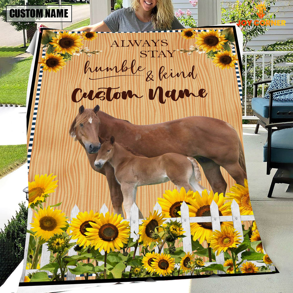 Horse Custom Name - Always Stay Humble and Kind Blanket