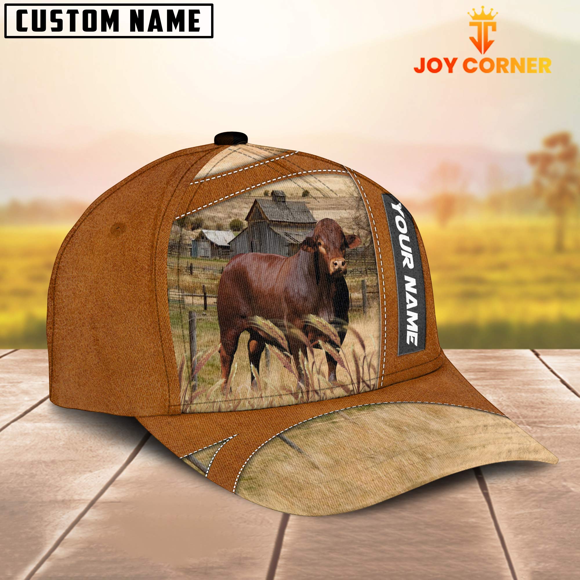 Beefmaster Customized Name Brown Cap