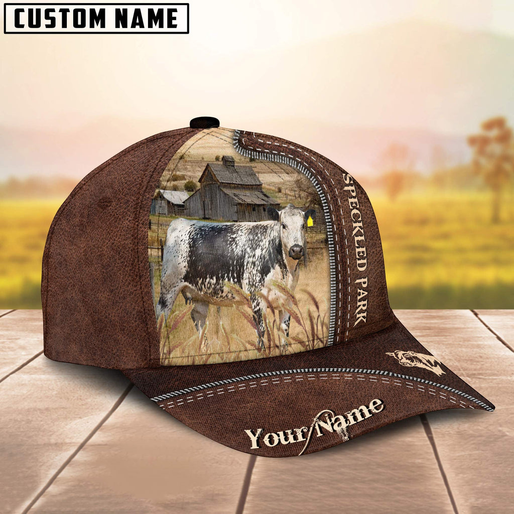 Speckled Park Customized Name Leather Pattern Cap