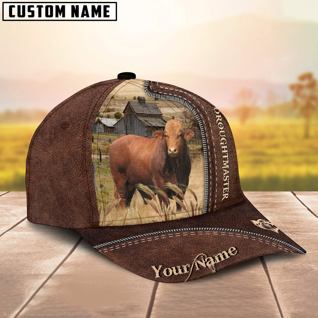 Droughtmaster Customized Name Leather Pattern Cap