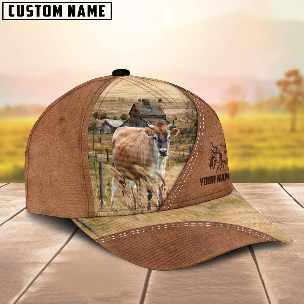 Brown Swiss Customized Name Brown Cap