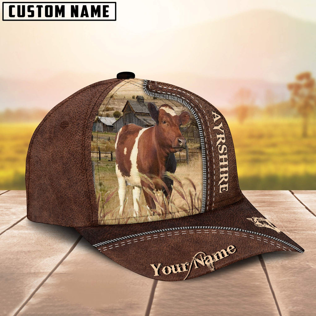Ayrshire Customized Name Leather Pattern Cap