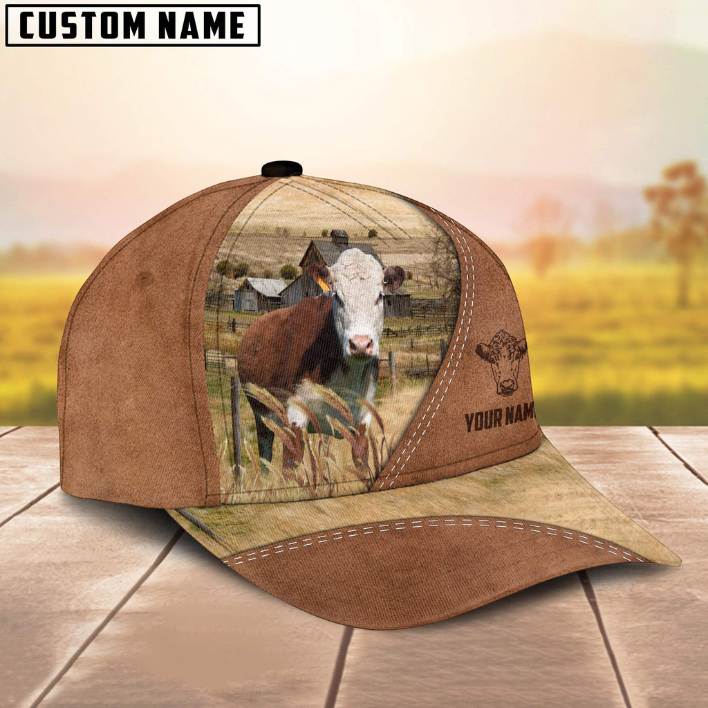 Hereford Customized Name Brown Cap