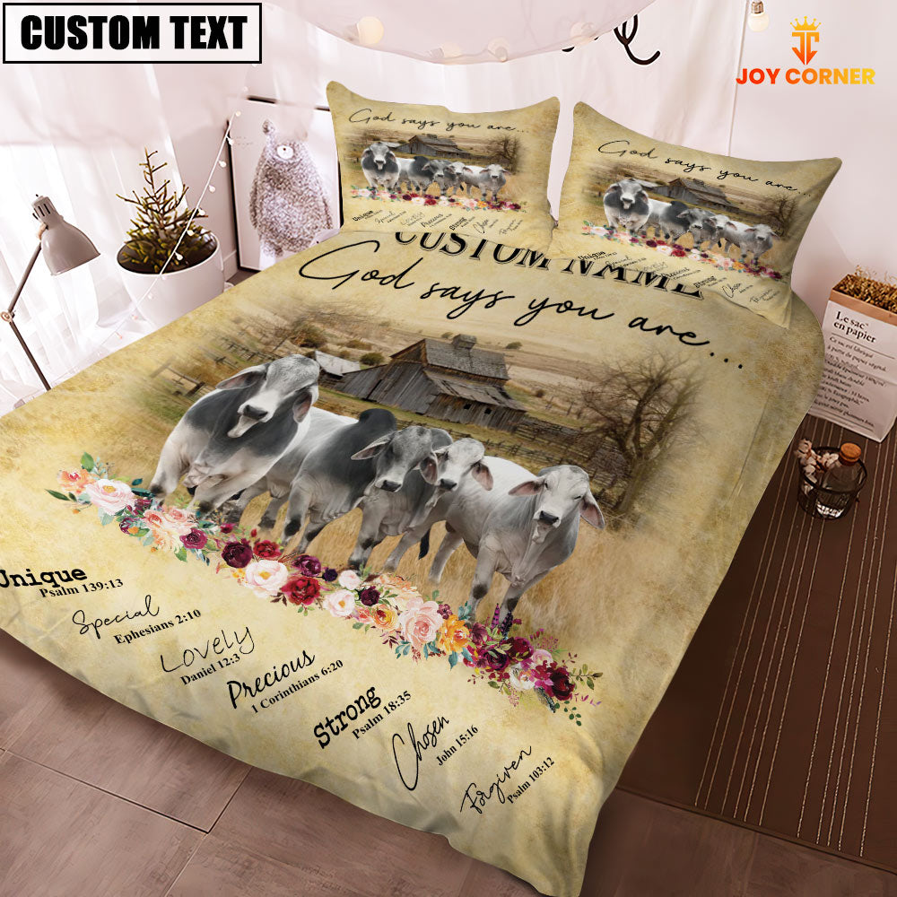 Brahman God Says You Are Custom Name Bedding Set
