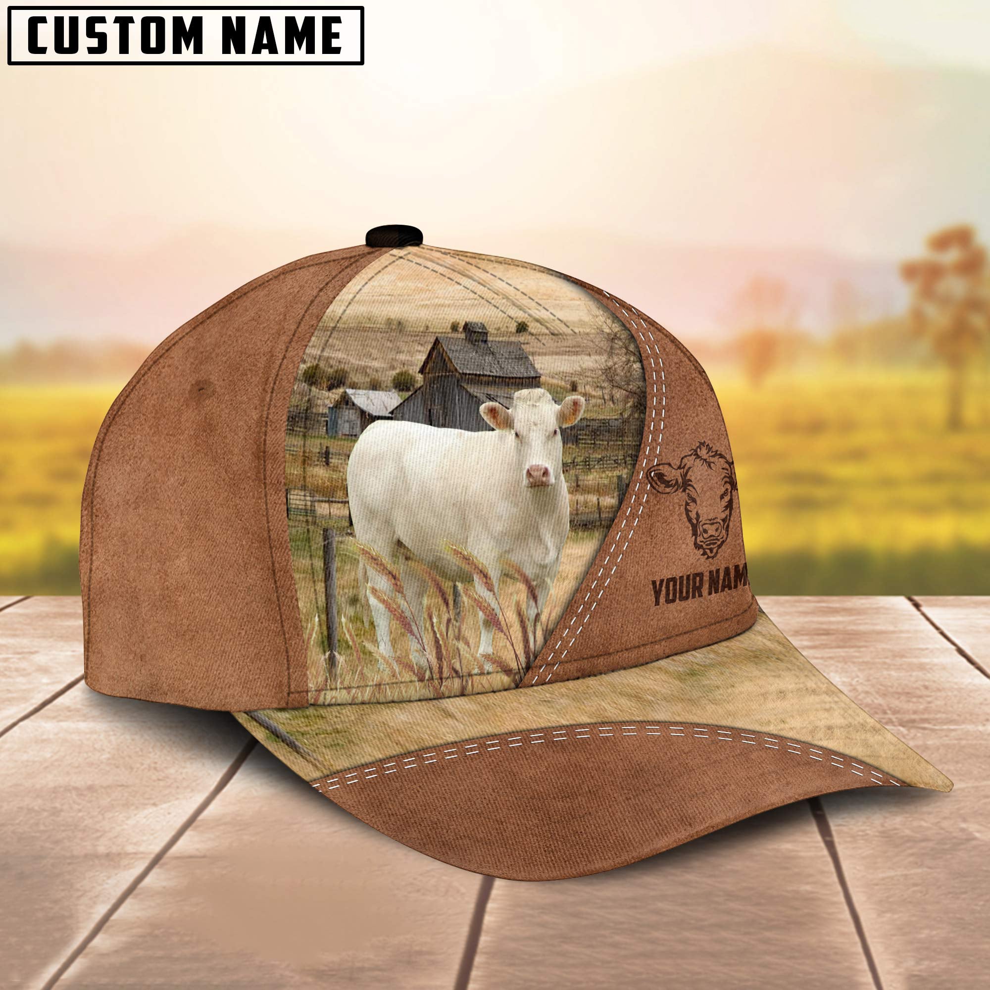 Charolais Customized Name Brown Cap