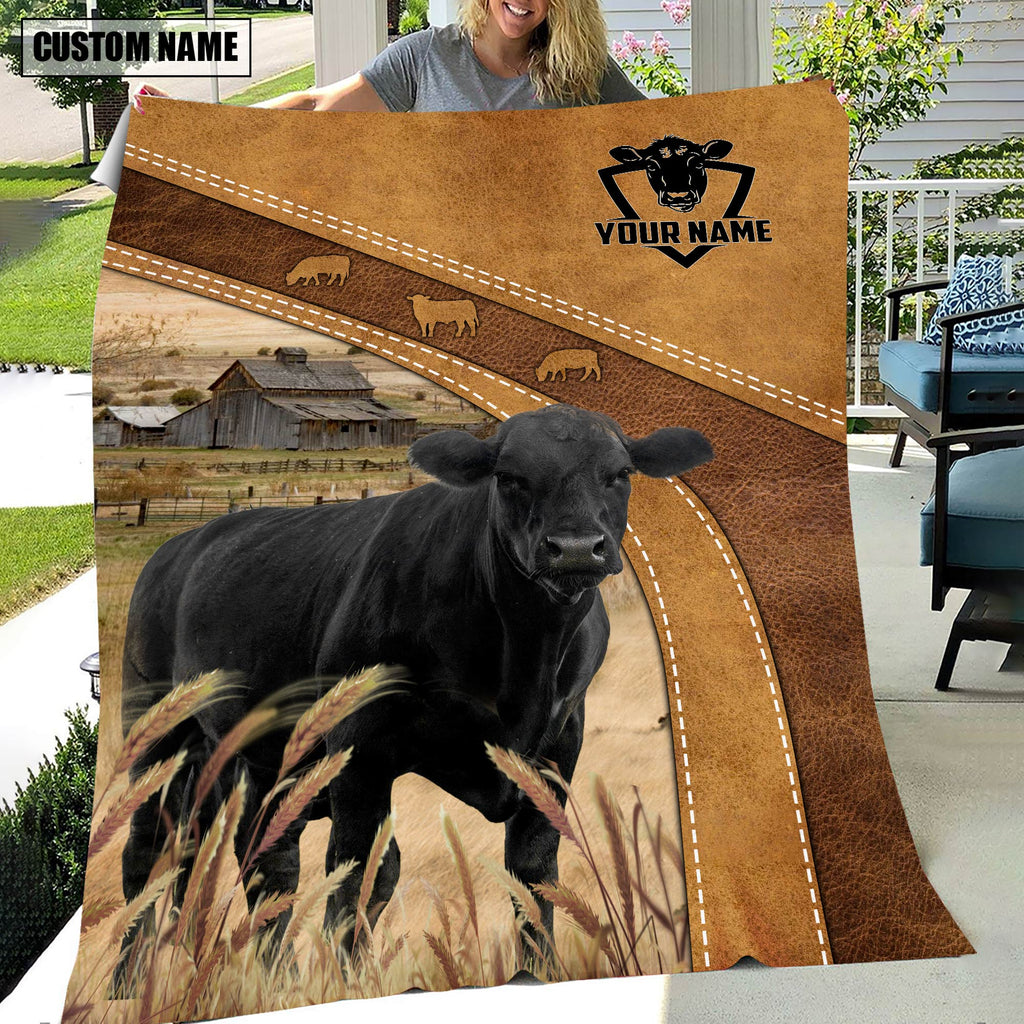 Black Angus Custom Name Blanket Collection