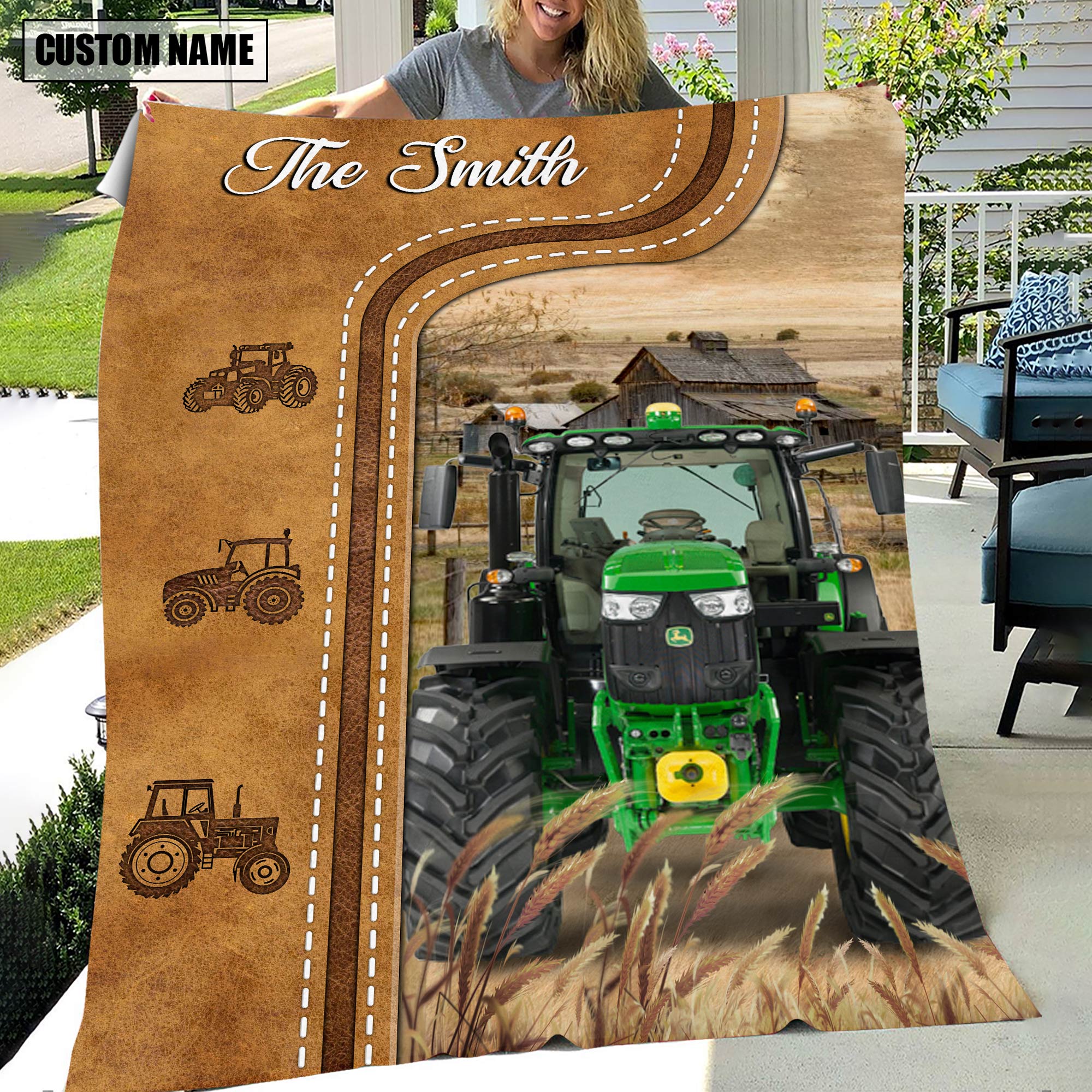 Tractor Custom Name Blanket Collection