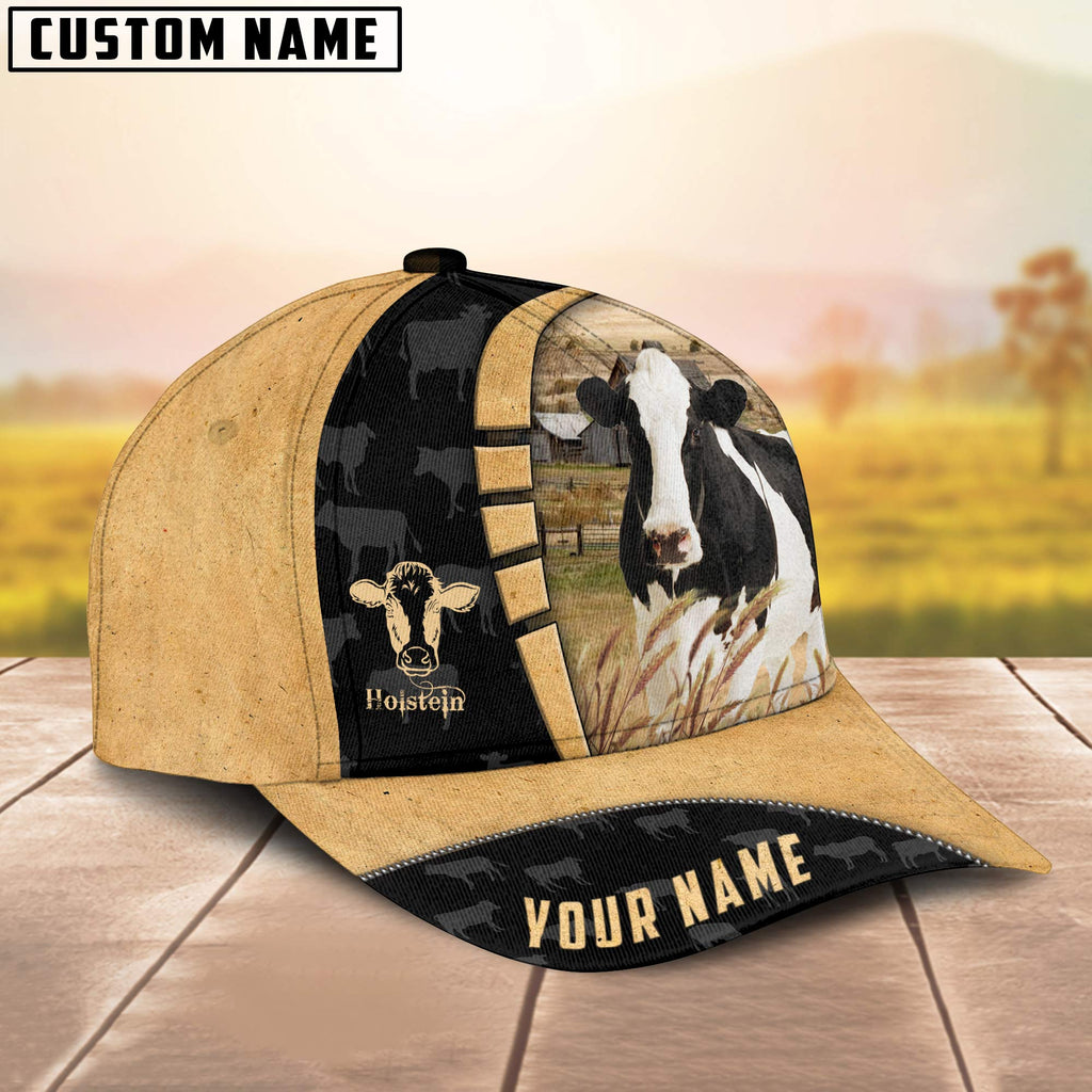 Custom Name Holstein Cattle 3D Cap