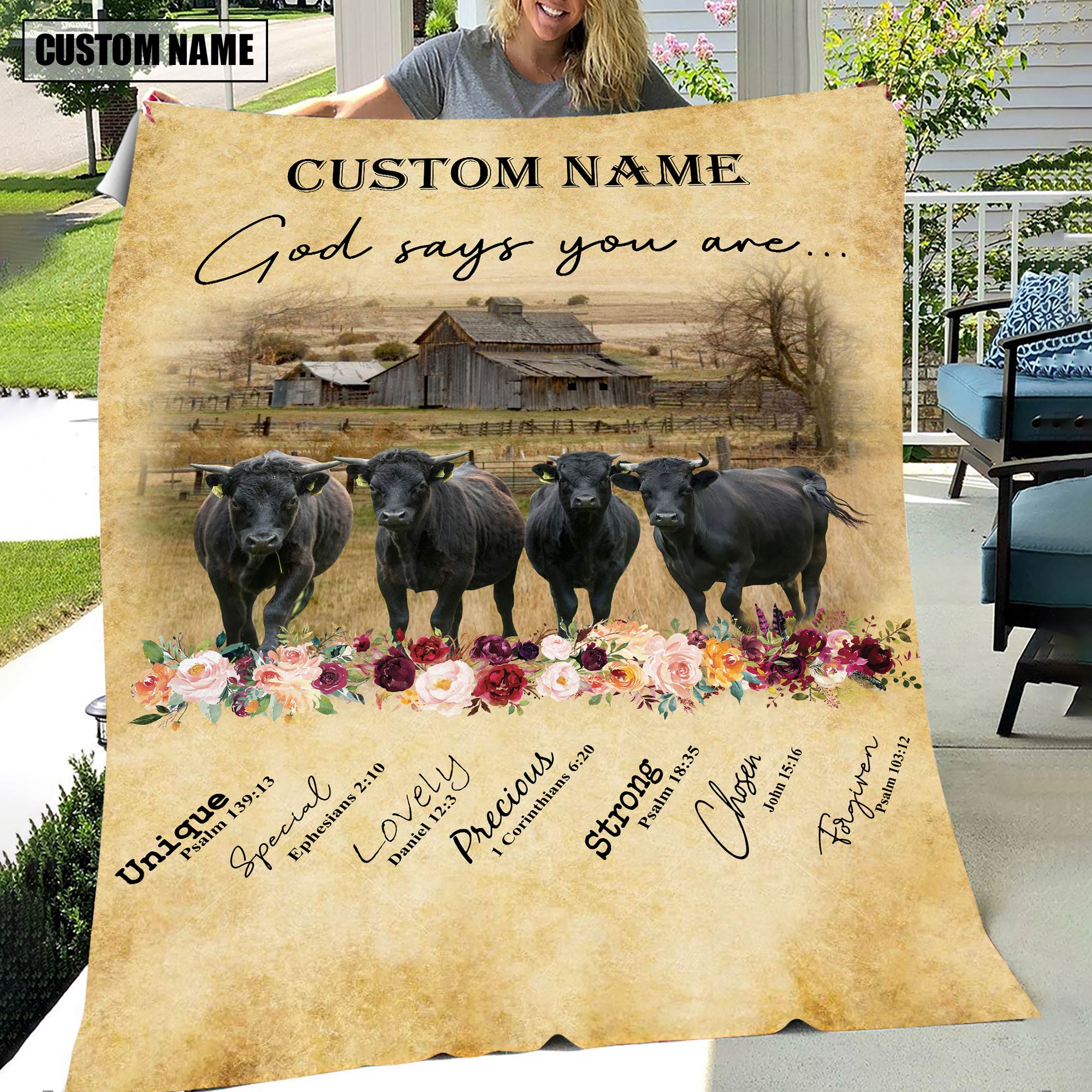 God Says You Are - Personalized Name Dexter Blanket
