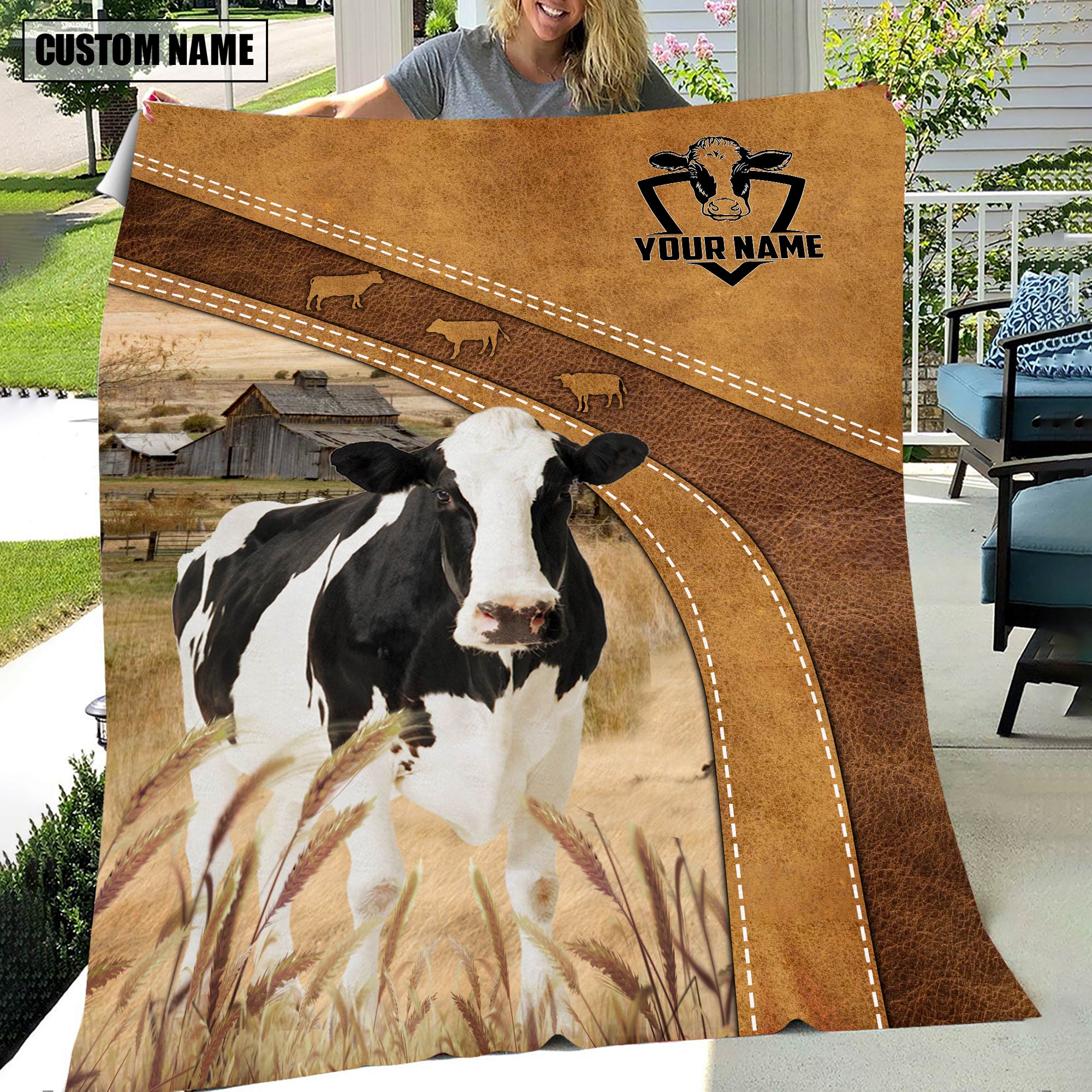 Holstein Custom Name Blanket Collection