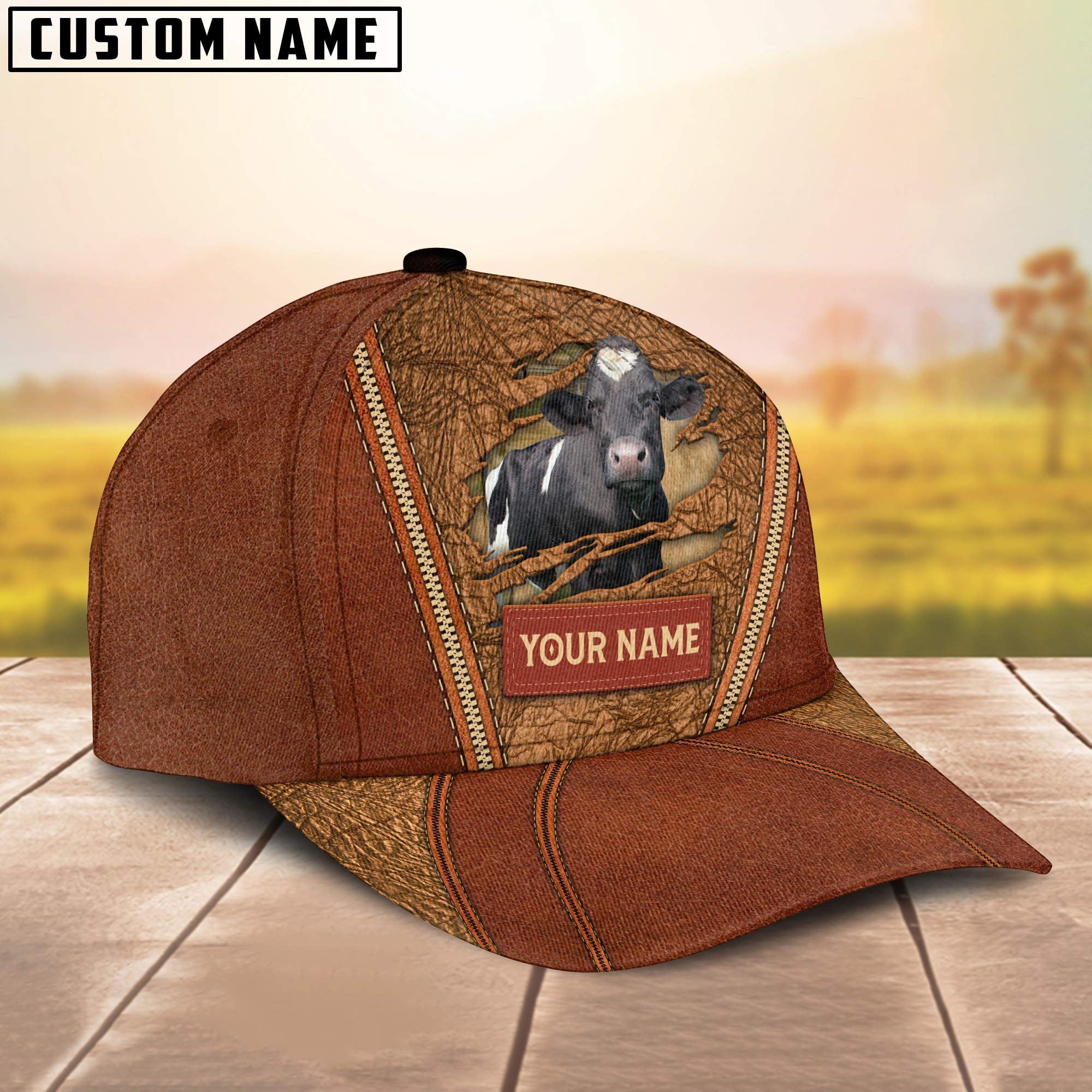 Happy Holstein Customized Name Cap