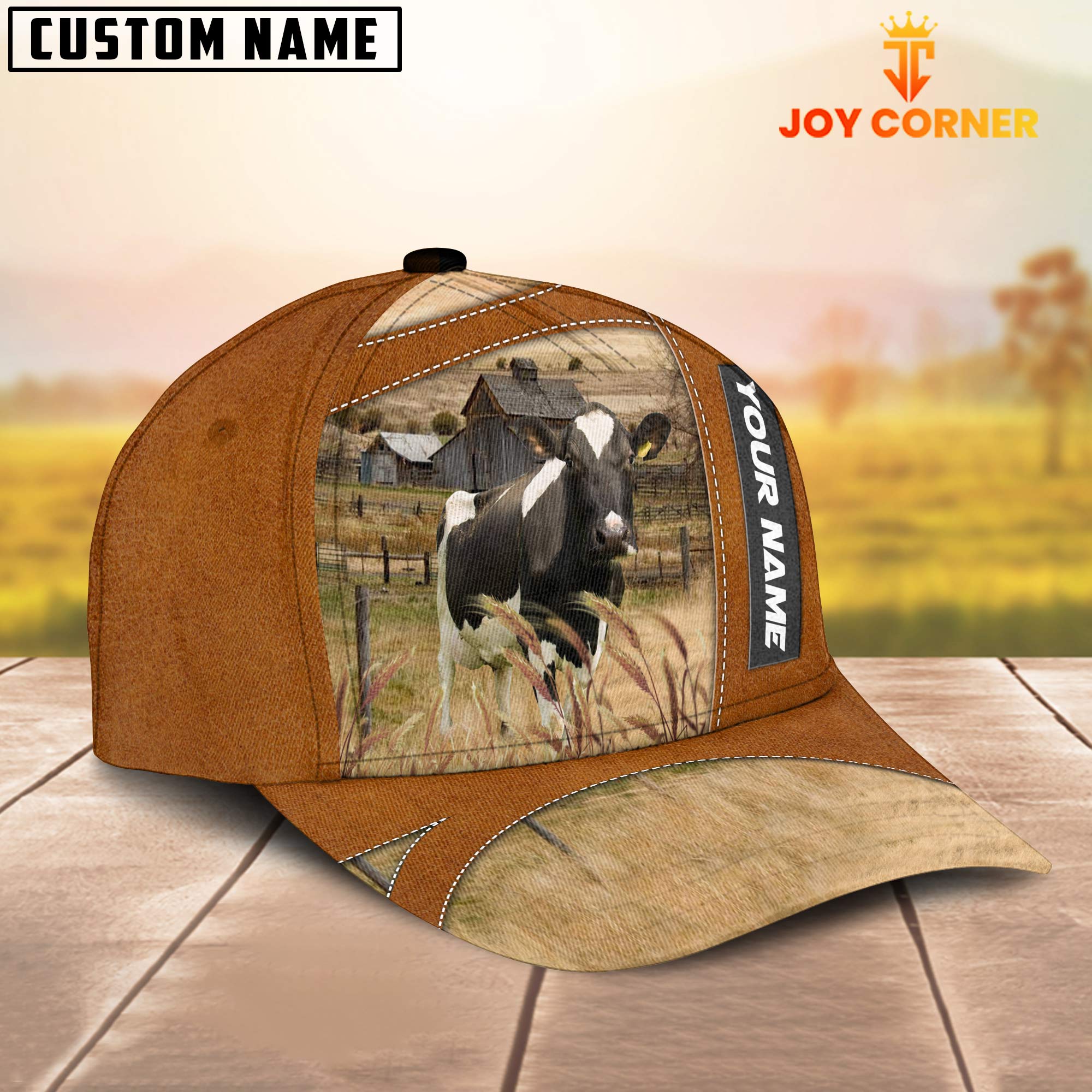 Holstein Customized Name Brown Cap