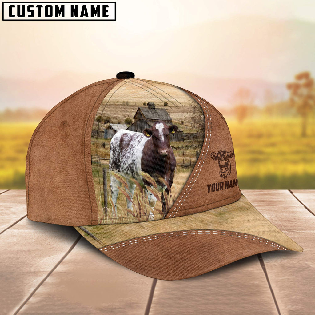 Shorthorn Customized Name Brown Cap