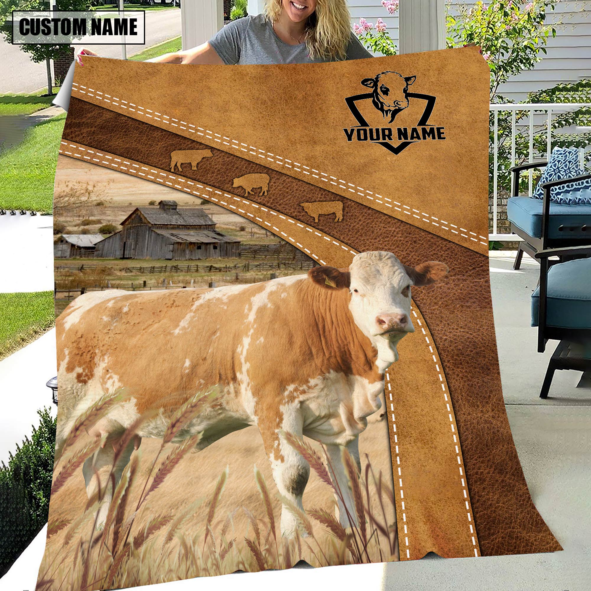 Simmental Custom Name Blanket Collection