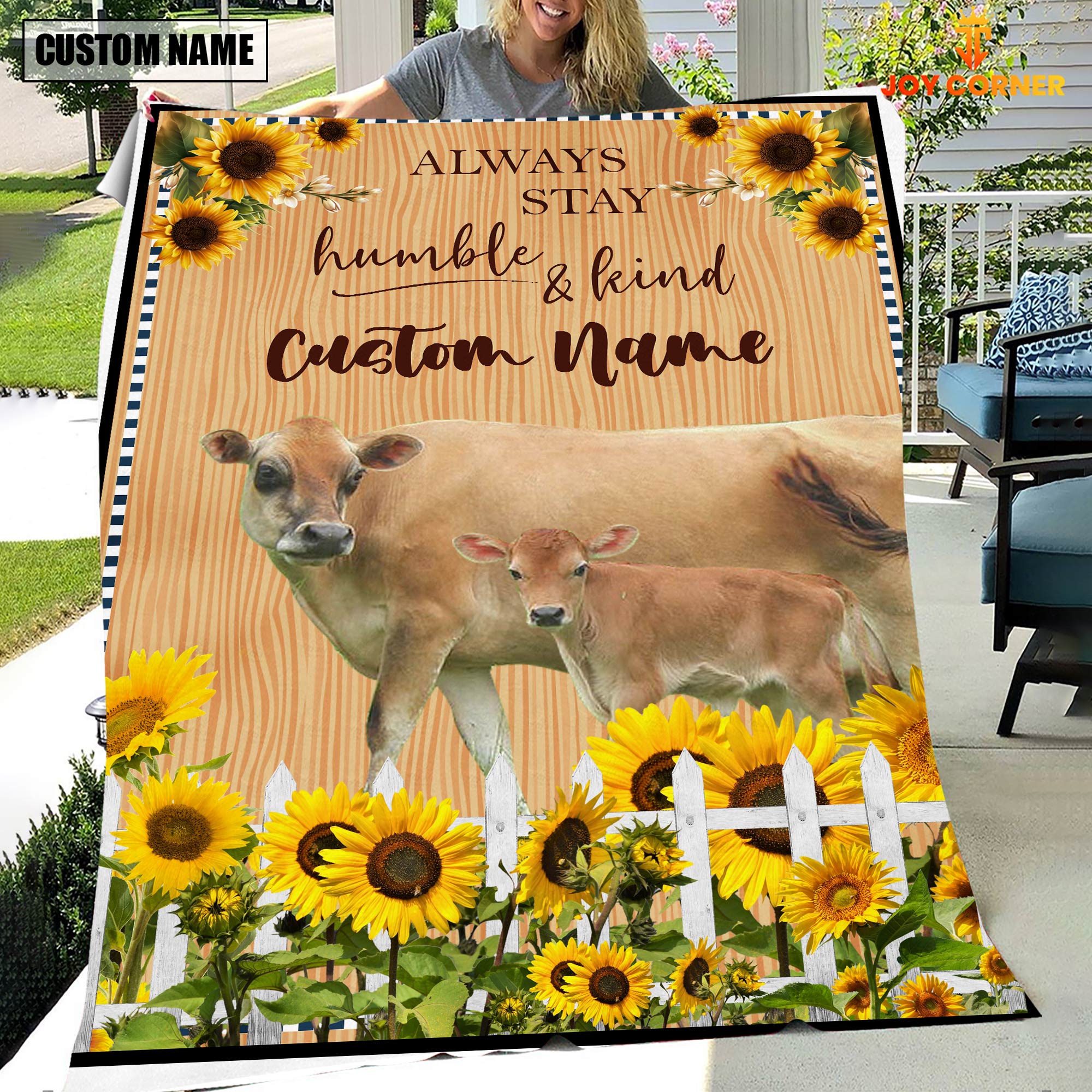 Jersey Custom Name - Always Stay Humble and Kind Blanket