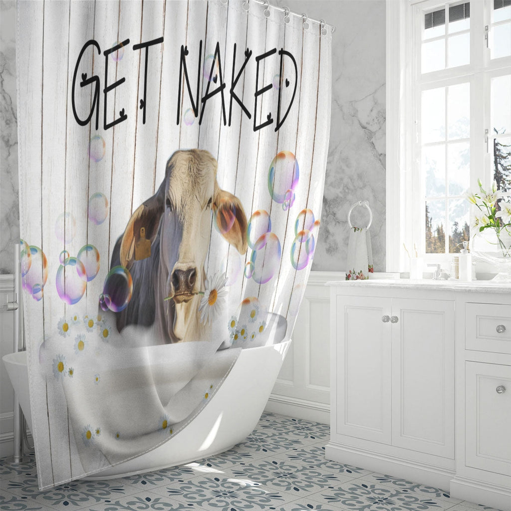 Brahman Get Naked Daisy Shower Curtain