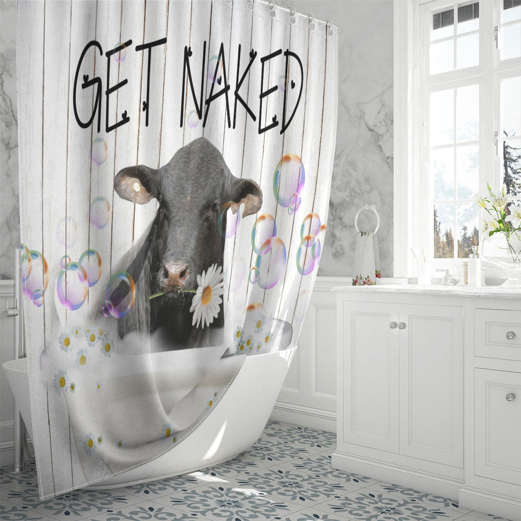 Brangus Get Naked Daisy Shower Curtain