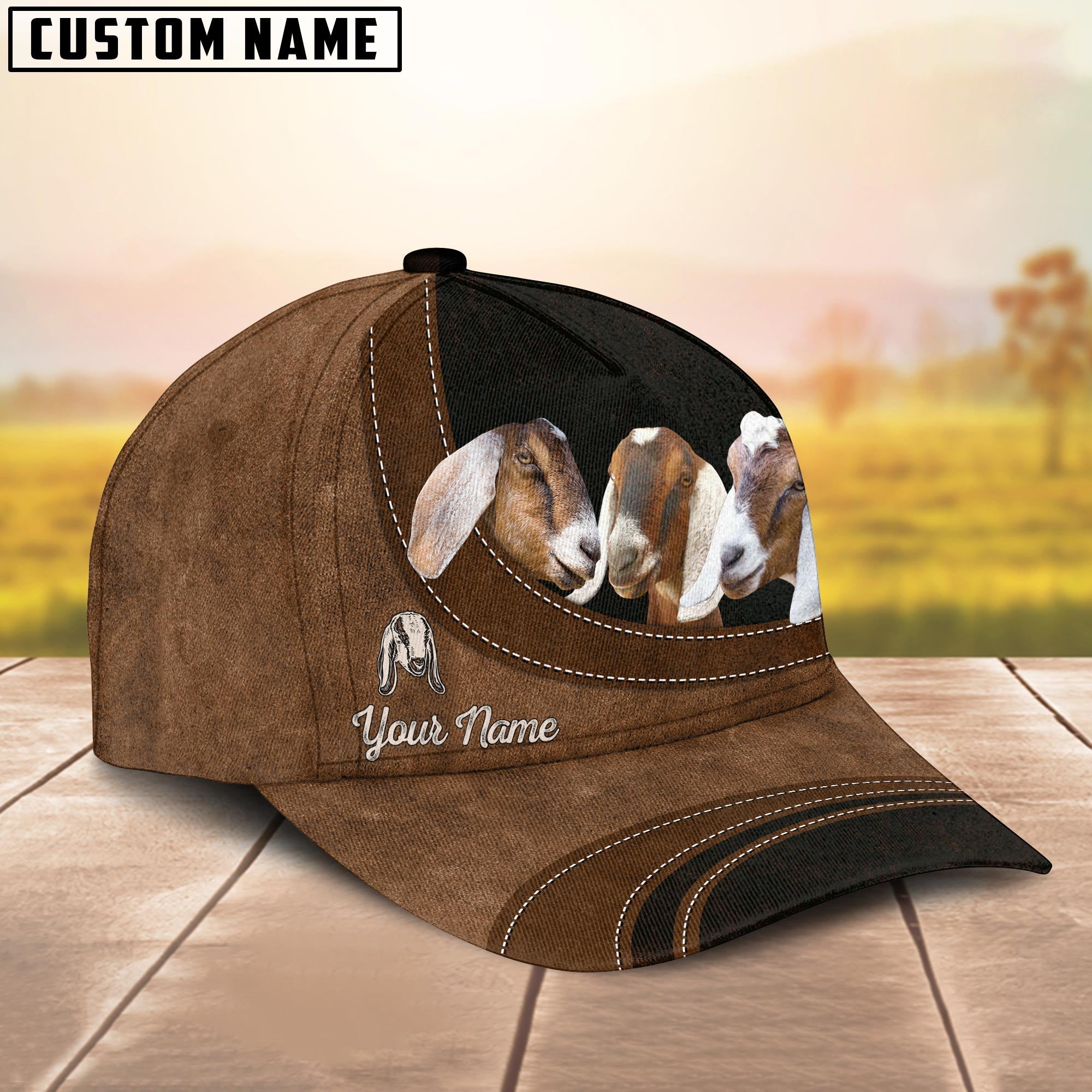 Anglo Nubian Goats Happiness Customized Name Cap