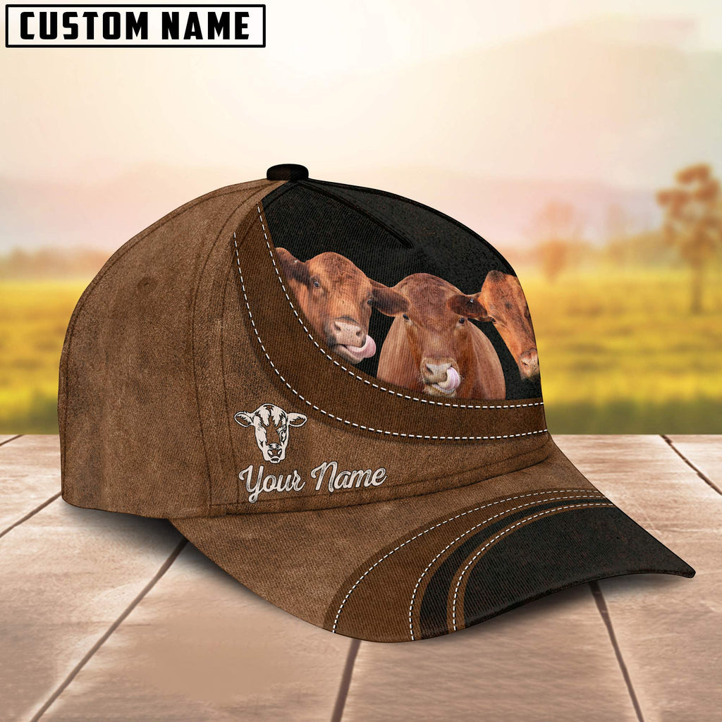 Red Angus Happiness Customized Name Cap