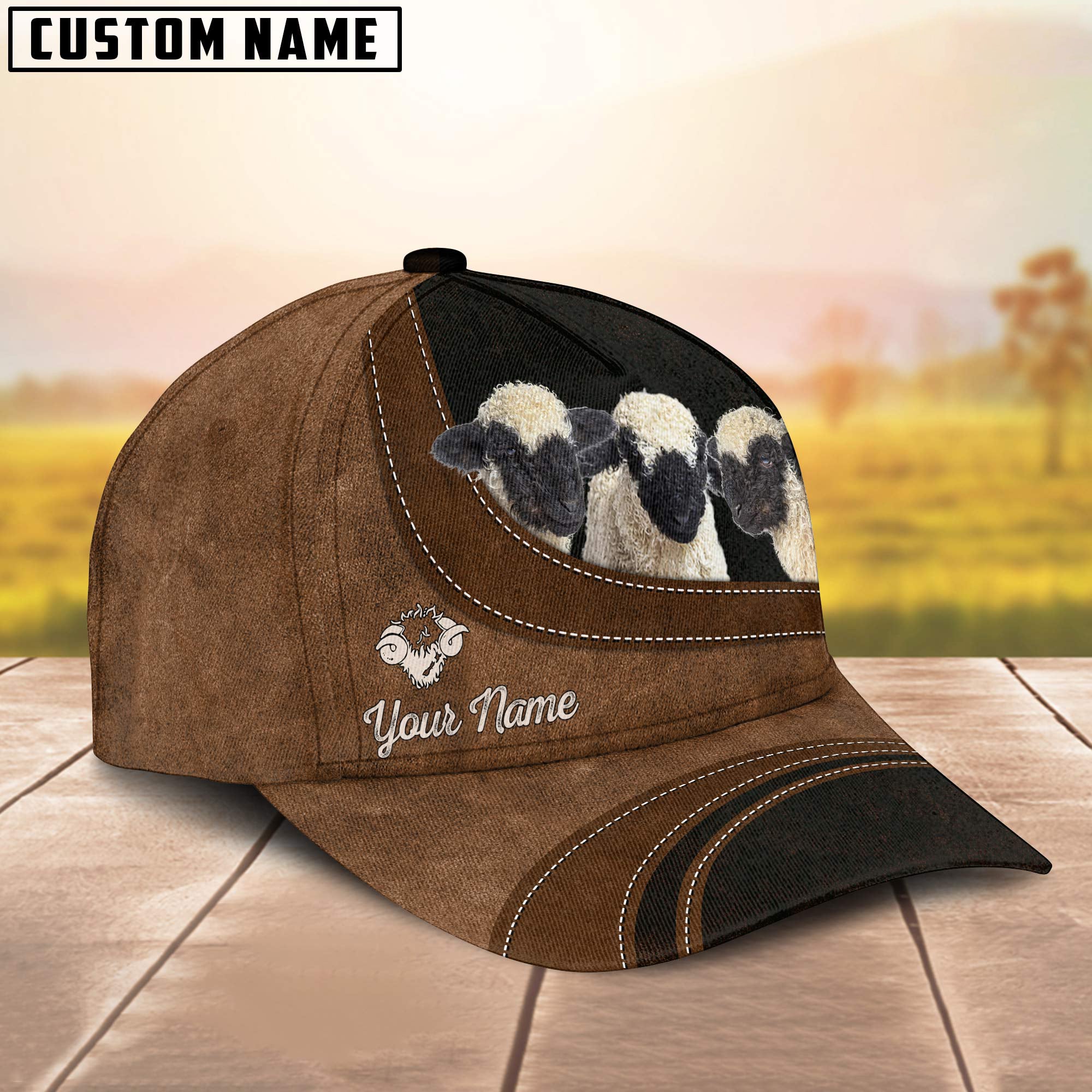 Valais Blacknose Happiness Customized Name Cap