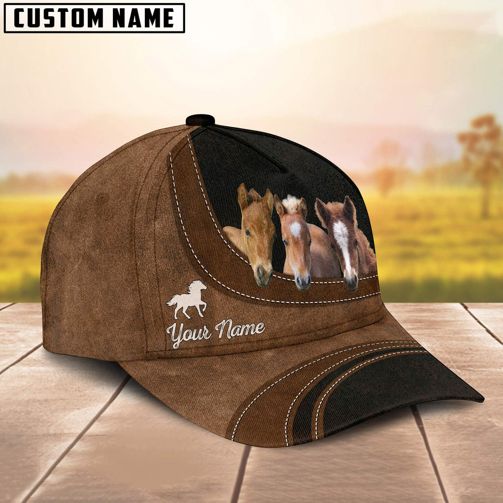 Miniature Horses Happiness Customized Name Cap