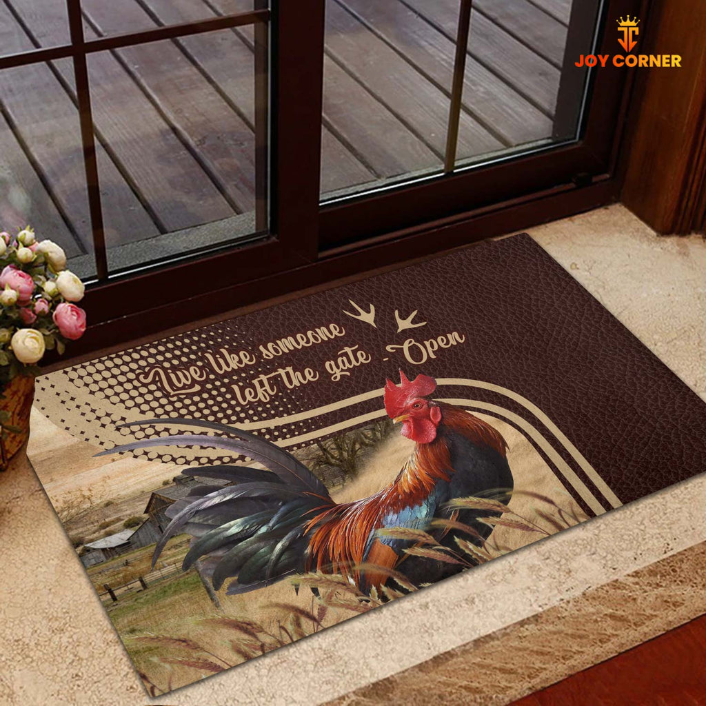 Chicken Live Like Someone Left The Gate Open Doormat