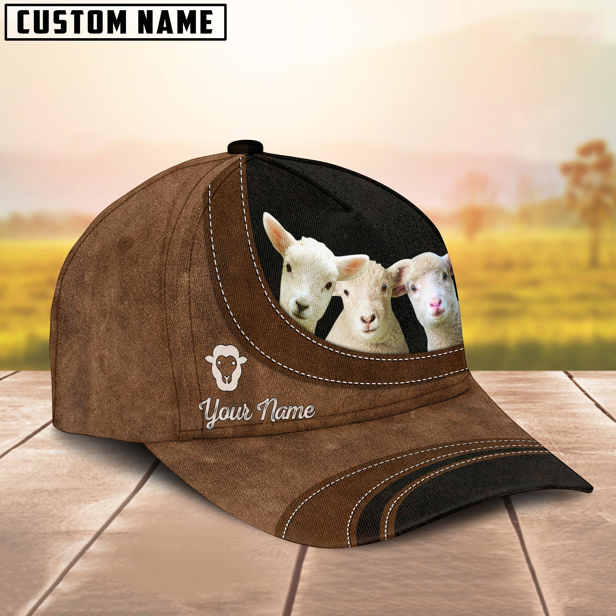 Lambs Happiness Customized Name Cap