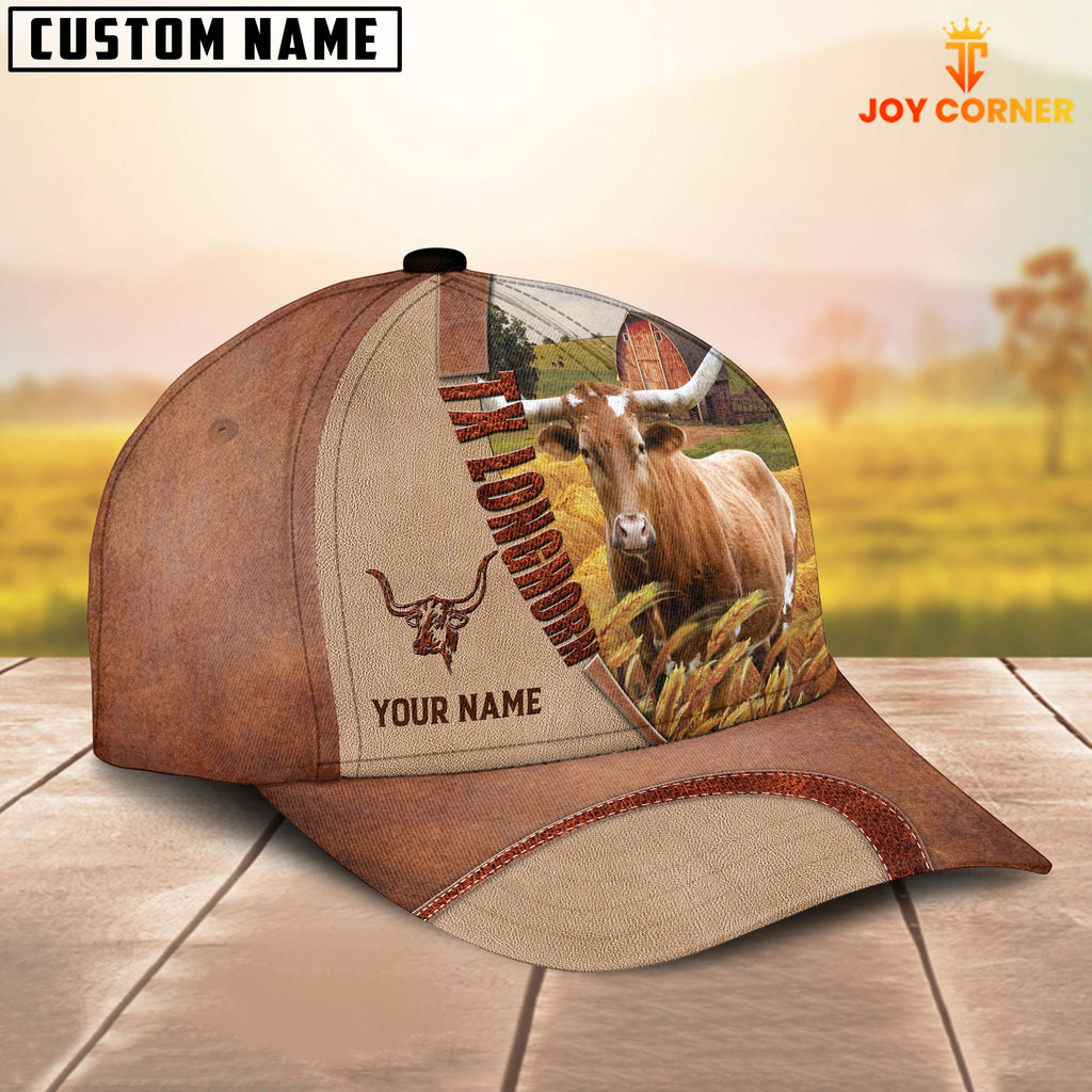 Personalized Name Texas Longhorn Farm Barn Cap