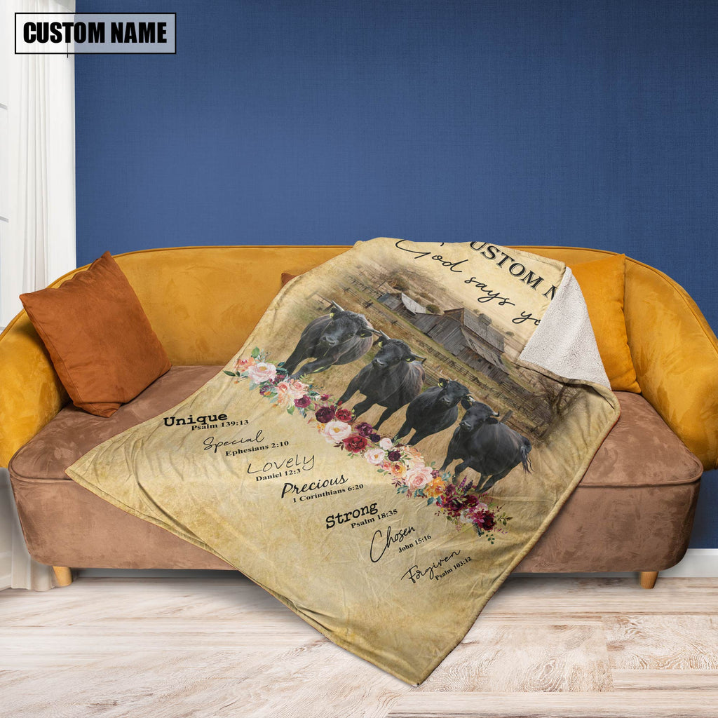 God Says You Are - Personalized Name Dexter Blanket