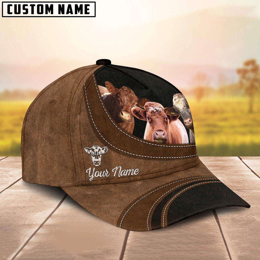 Shorthorn Happiness Customized Name Cap