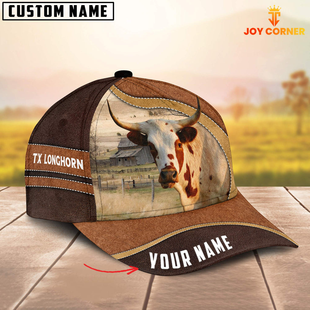 Texas Longhorn Happy Face Customized Name Cap