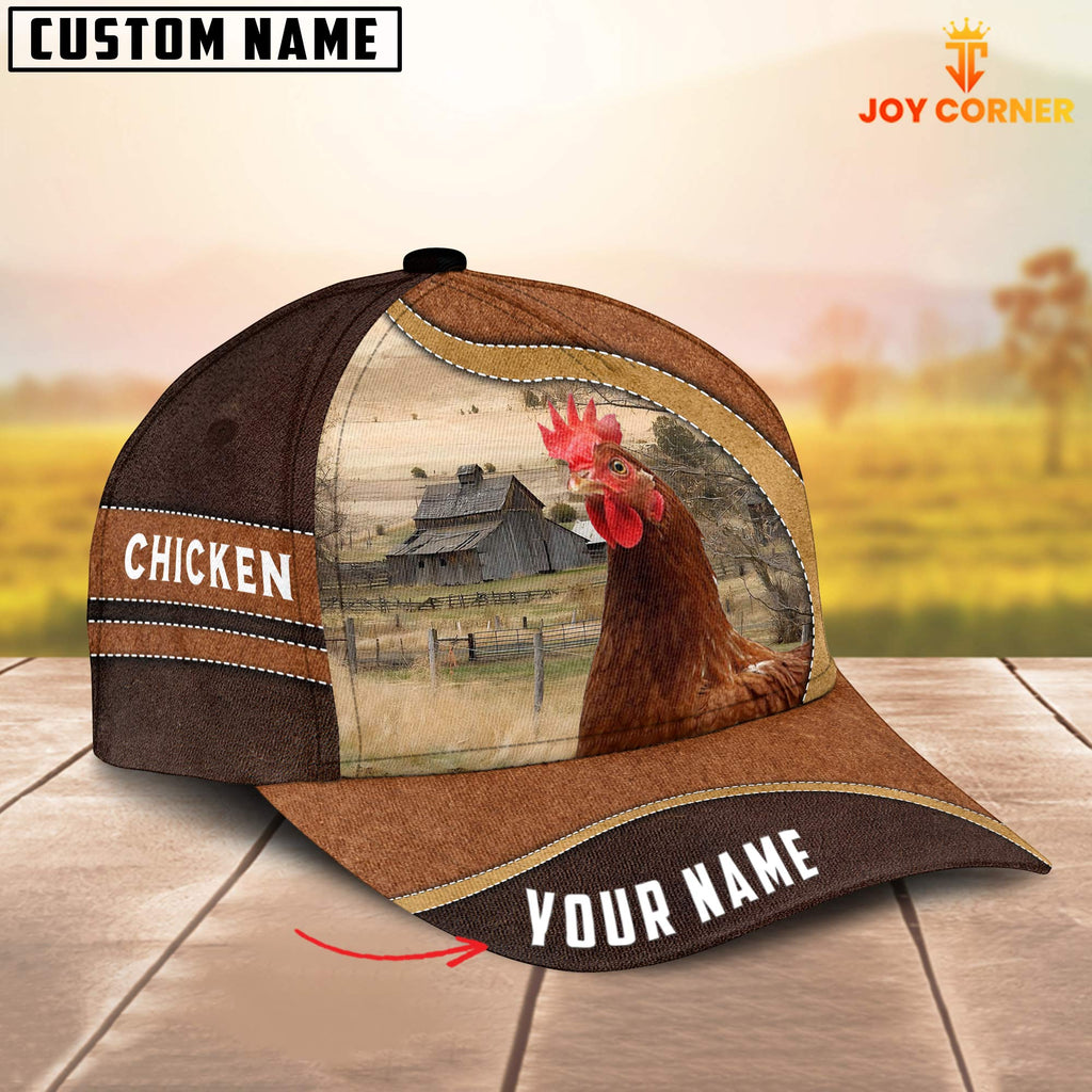 Chicken Happy Face Customized Name Cap