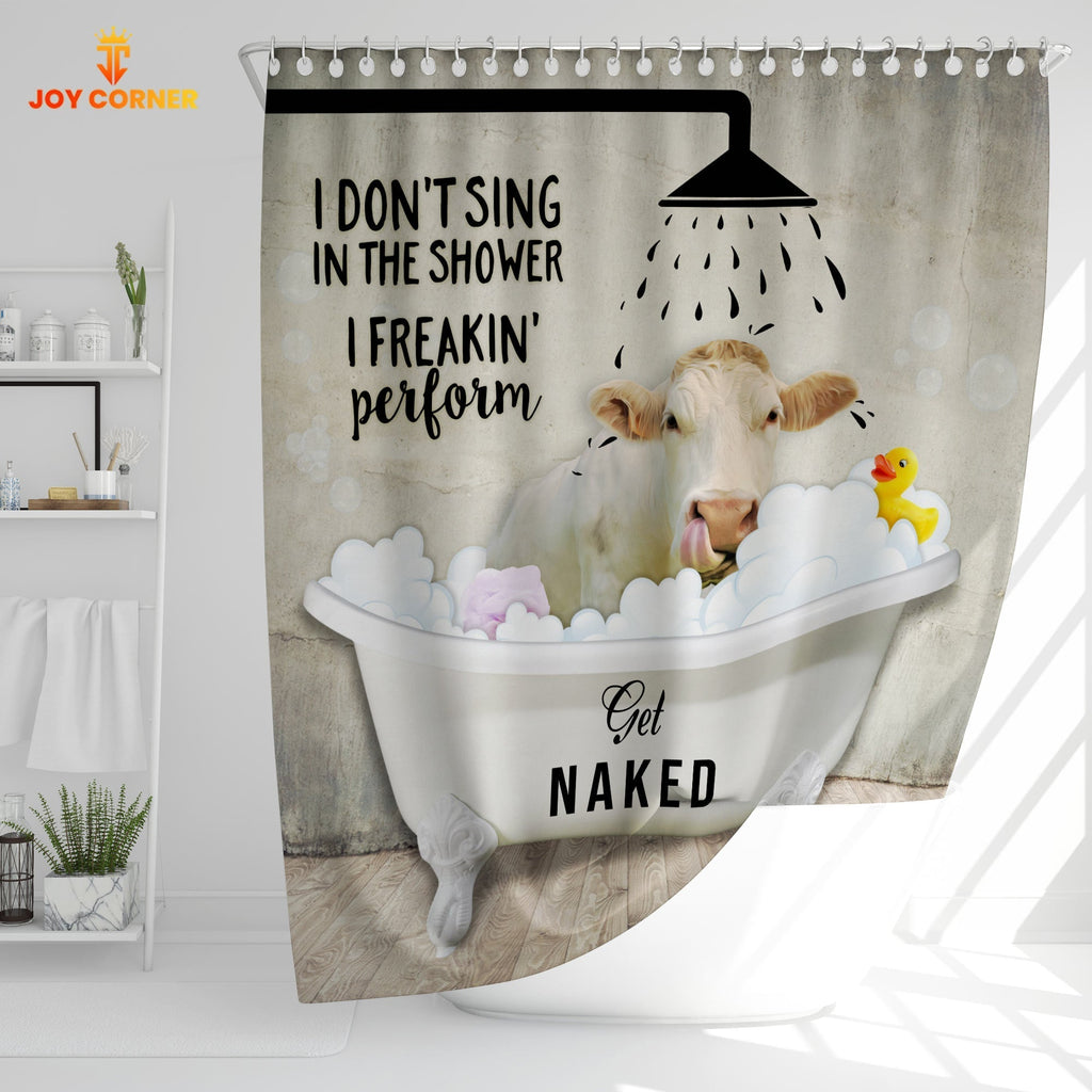 Charolais I Don't Sing In The Shower 3D Shower Curtain